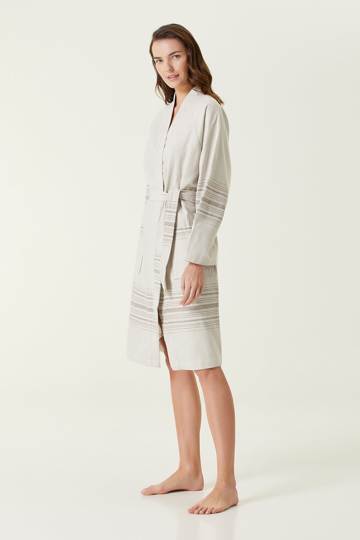 Irya-New Derin Spa Kadın Bornoz Bej-Bornoz-3-Milagron.com