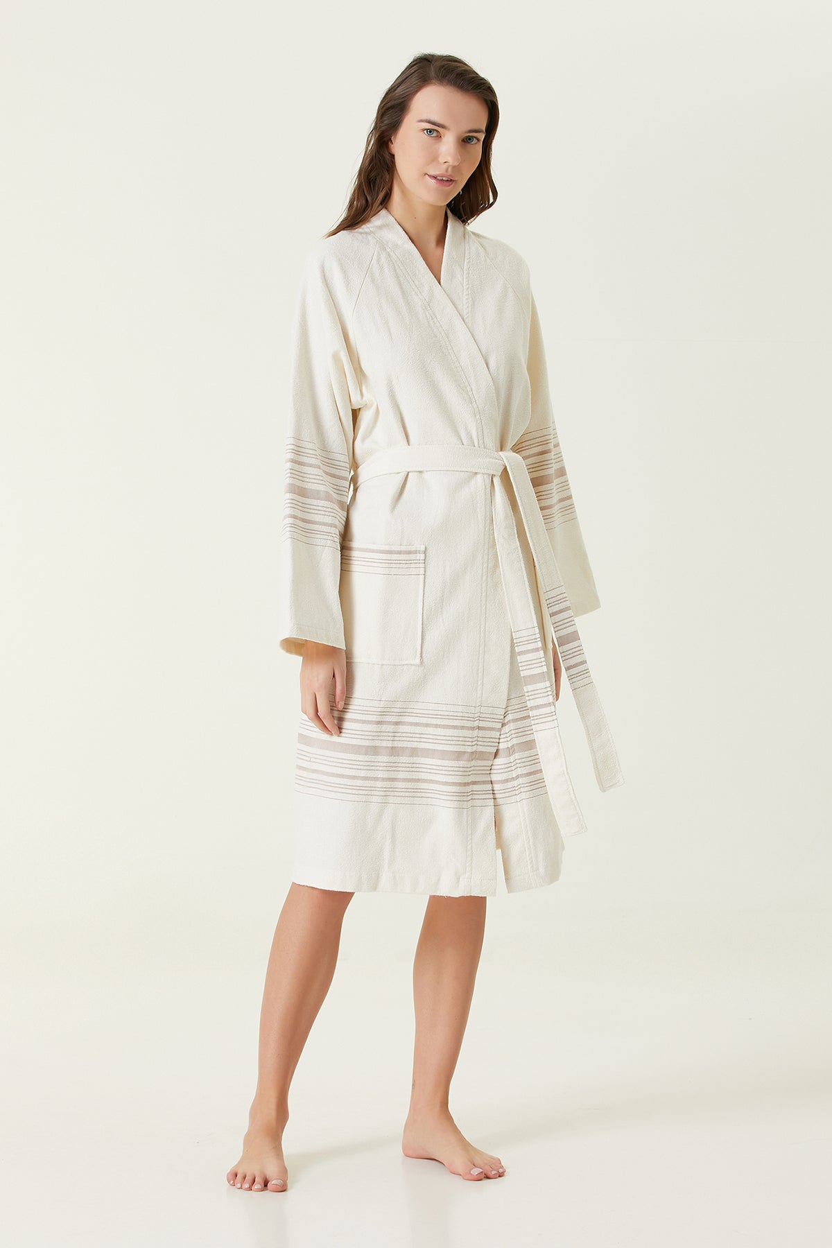 Irya-New Derin Spa Kadın Bornoz Ekru-Bornoz-2-Milagron.com