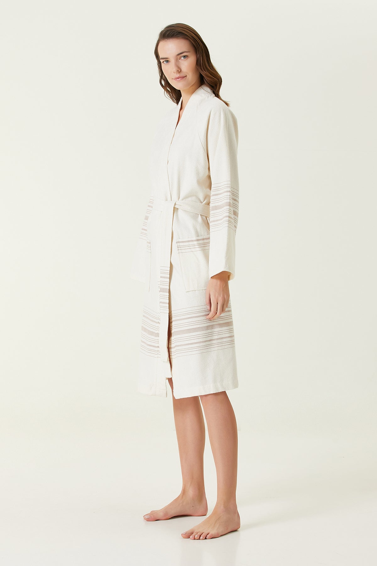 Irya-New Derin Spa Kadın Bornoz Ekru-Bornoz-3-Milagron.com