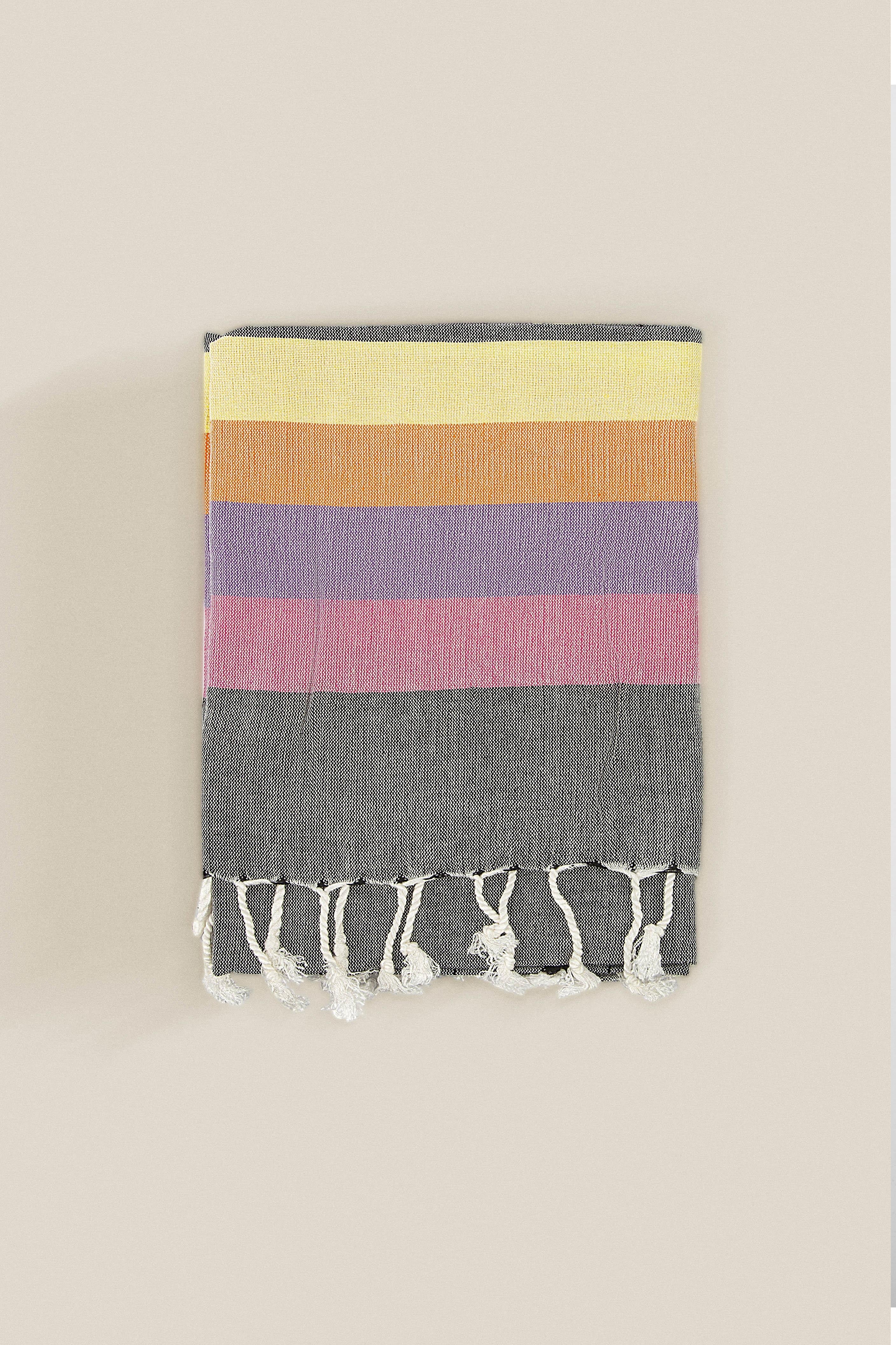 Irya-New Meltem Peştamal Siyah 90x170-Havlu & Peştamal-1-Milagron.com