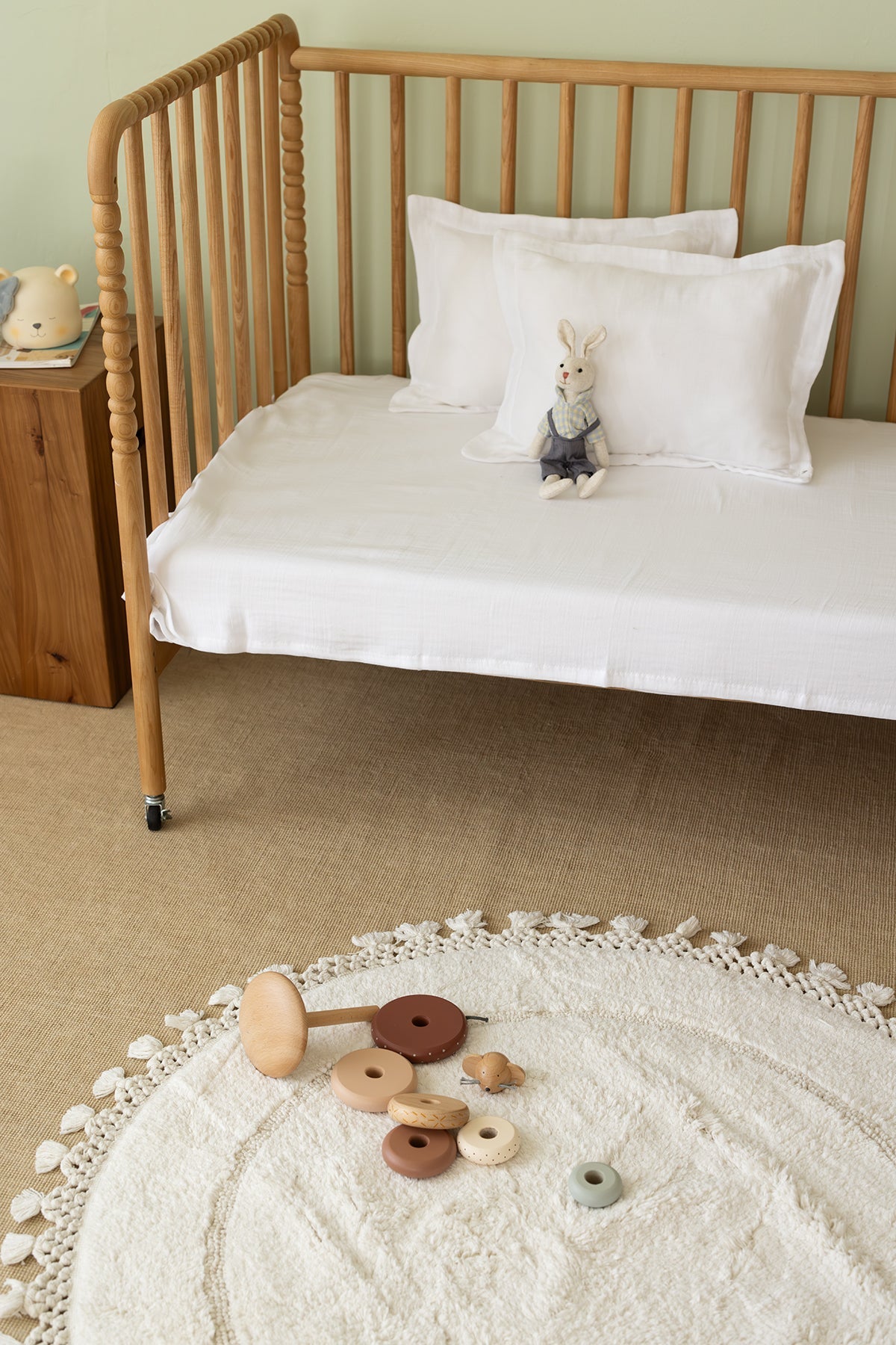 Irya-Nora Yuvarlak Banyo Paspası %100 Pamuk 90x90 Ekru-Paspas-10-Milagron.com