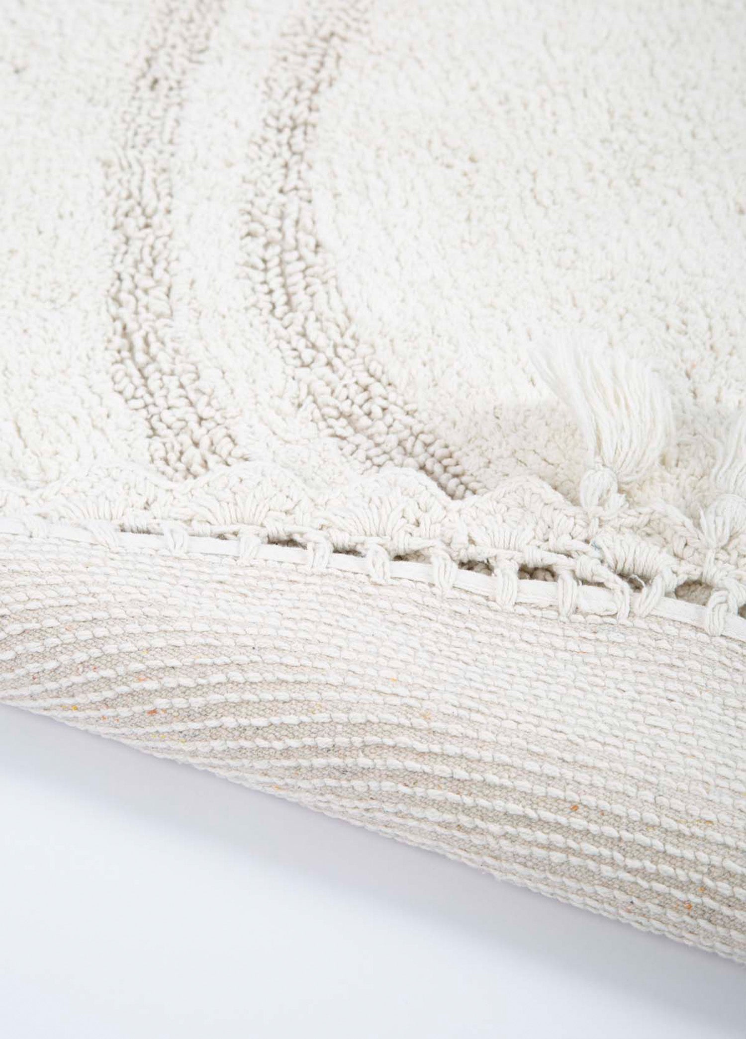 İrya-Olivid Yuvarlak Banyo Paspası %100 Pamuk 100x100 Ekru-Yuvarlak Banyo Paspası-9-Milagron.com