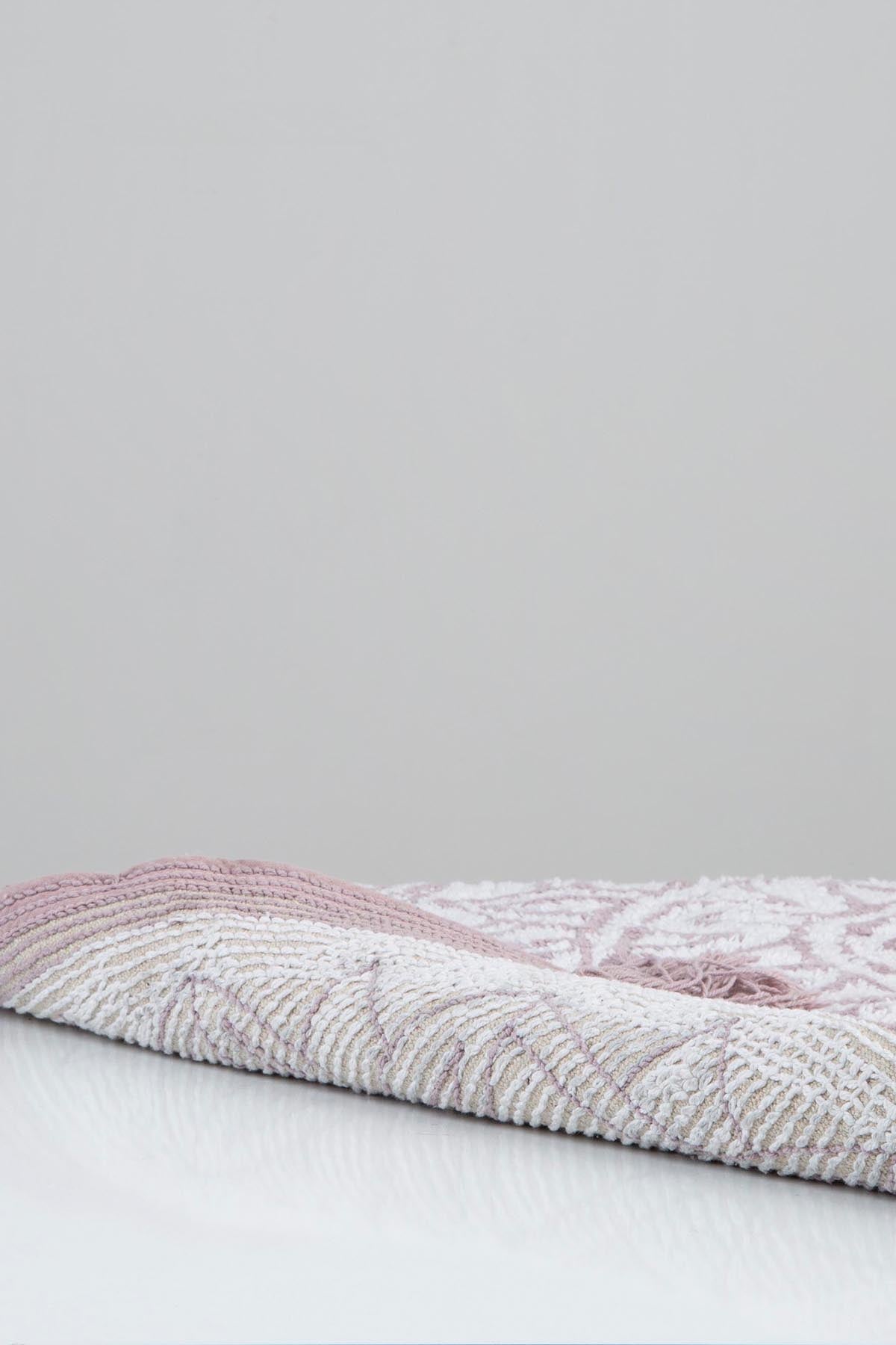 Irya-Pina Yuvarlak Banyo Paspası %100 Pamuk 100x100 Gri-Paspas-8-Milagron.com