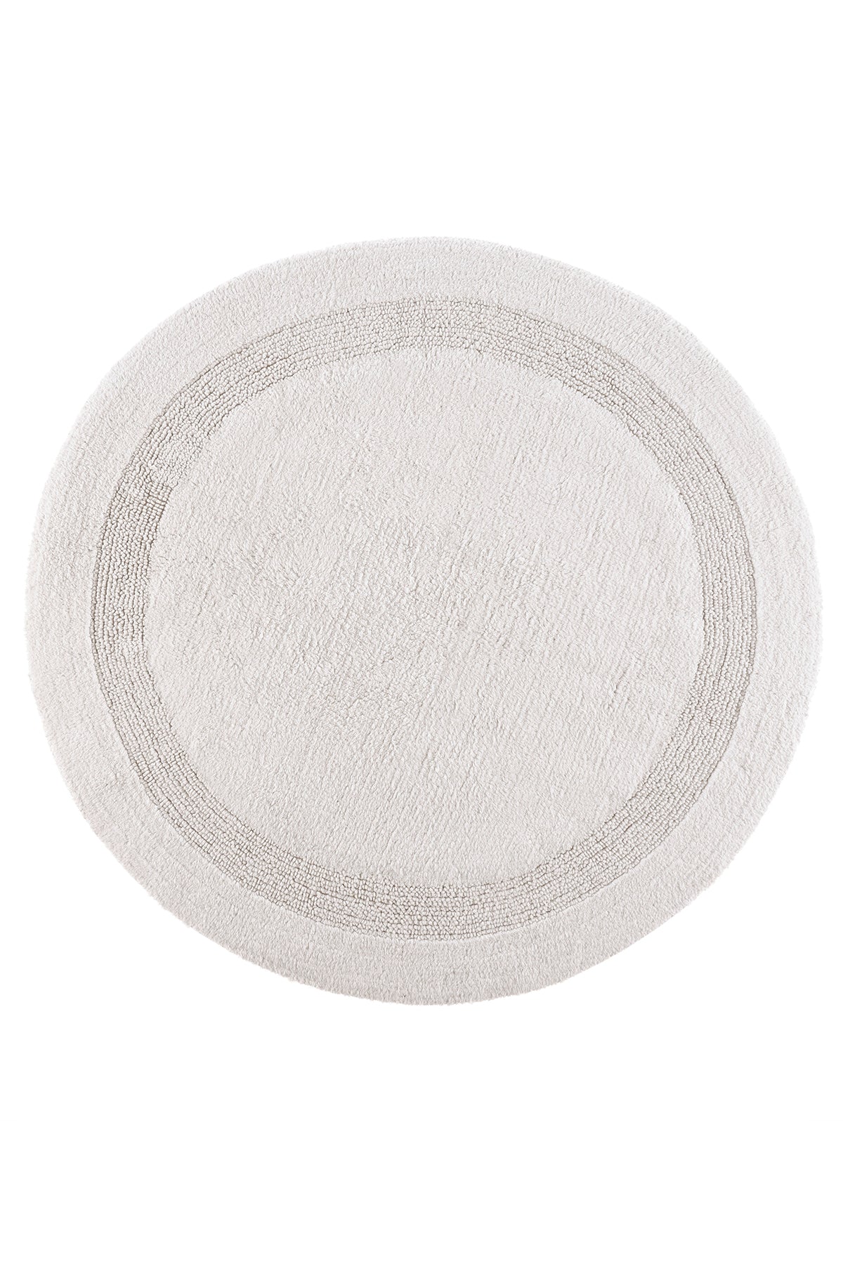 Irya-Puffed Yuvarlak Banyo Paspası %100 Pamuk 100x100 Ekru-Paspas-8-Milagron.com