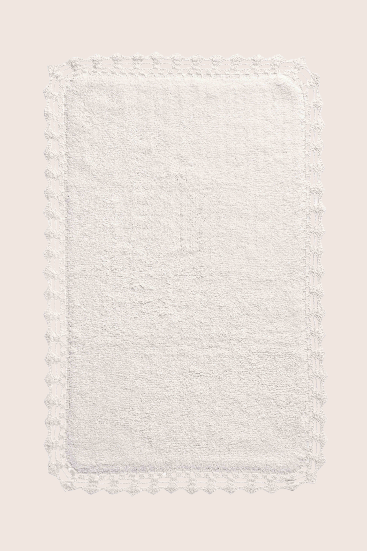 İrya-Rona Tekli Banyo Paspası Gri %100 Pamuk 70x110 Ekru-Tekli Banyo Paspası-4-Milagron.com