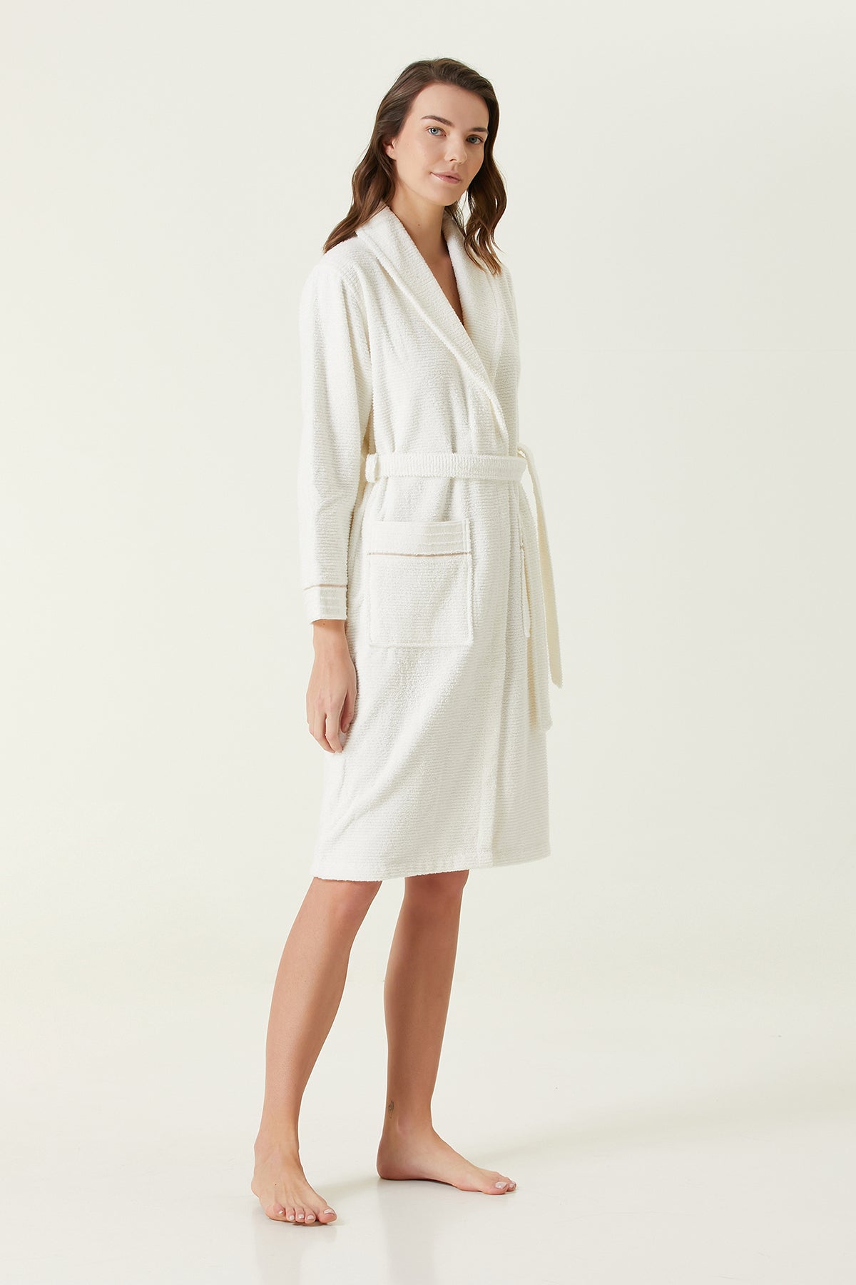 Irya-Roya Kadın Bornoz Ekru-Bornoz-2-Milagron.com