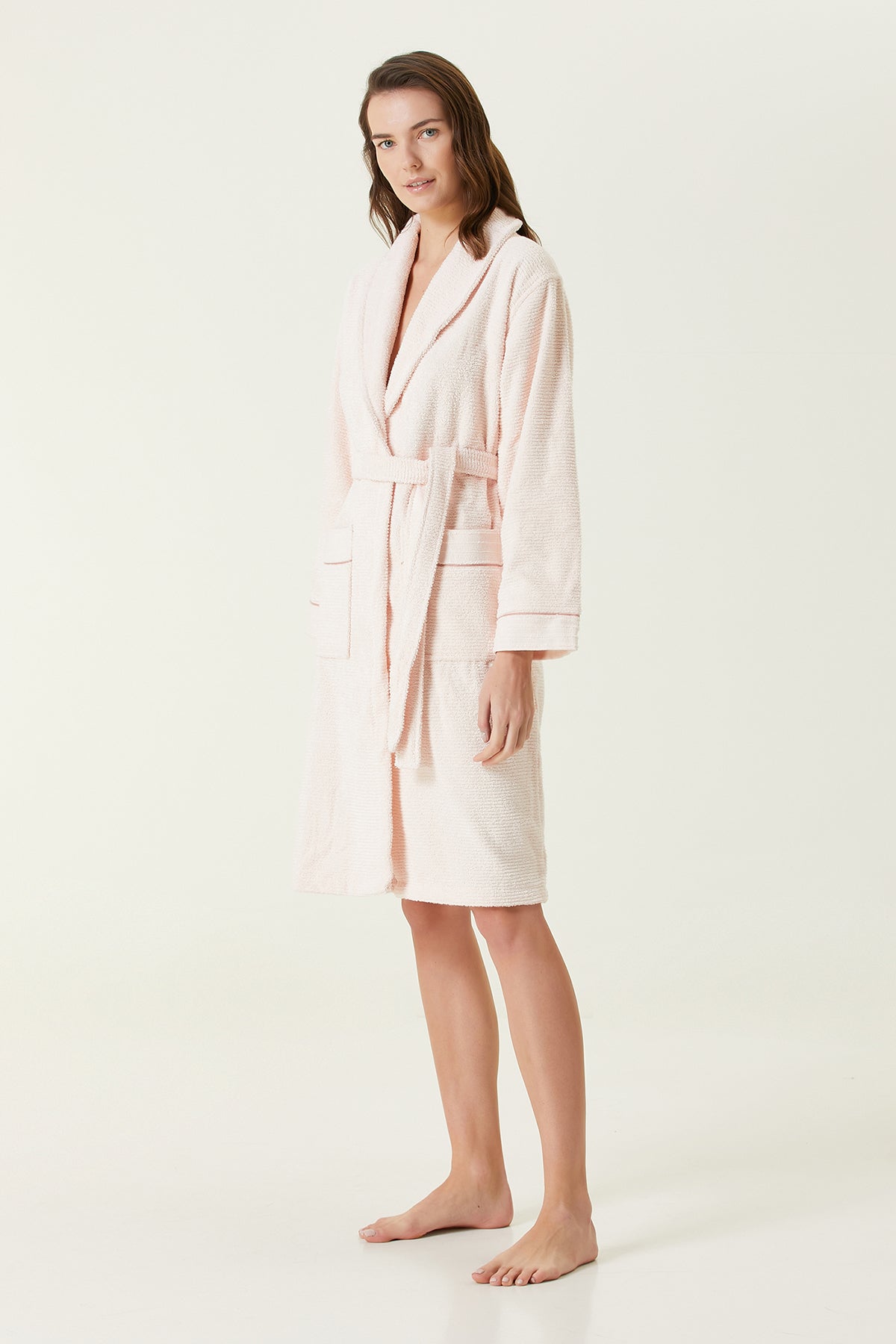 Irya-Roya Kadın Bornoz Pembe-Bornoz-3-Milagron.com