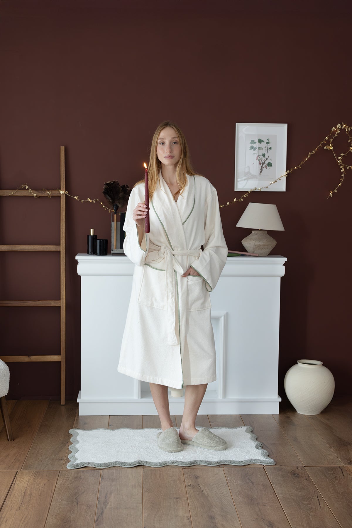 İrya-Scallop Tekli Banyo Paspası Bambu 60x100 Yeşil-Bambu Banyo Paspası-2-Milagron.com