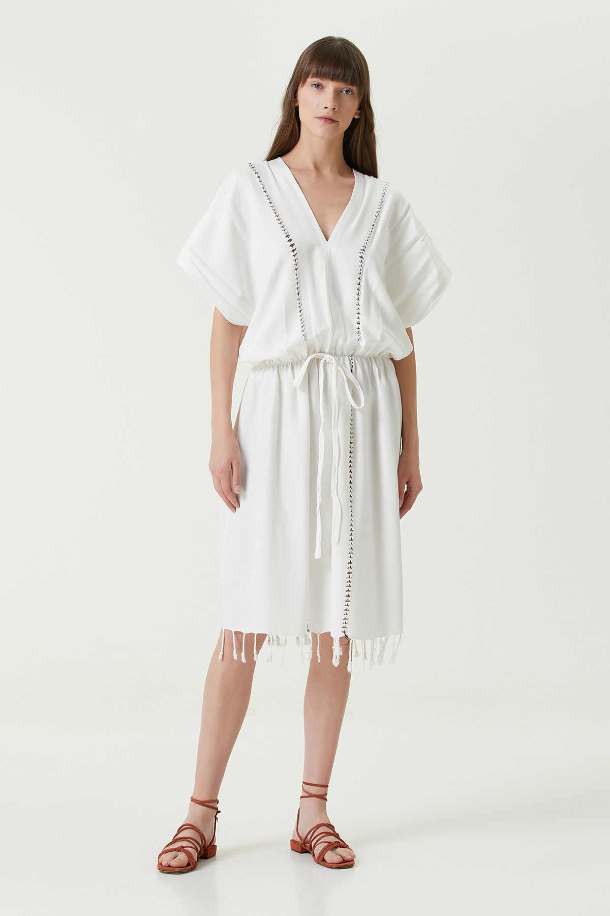 Irya-Serene Uzun Plaj Elbisesi Siyah Örgü Ajur-Elbise-1-Milagron.com