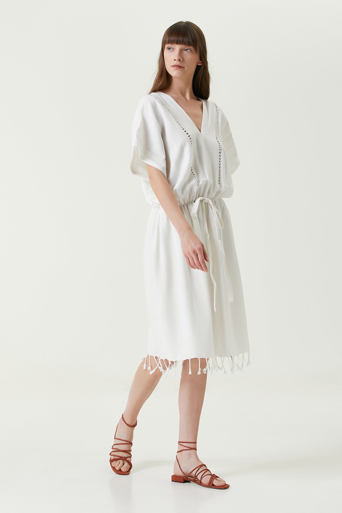 Irya-Serene Uzun Plaj Elbisesi Siyah Örgü Ajur-Elbise-3-Milagron.com