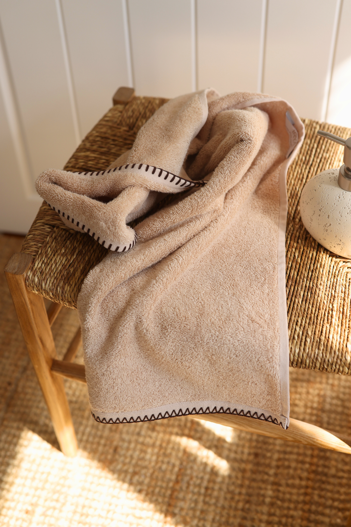 İrya-Shadow %100 Pamuk El Havlusu 50x90 Cm Bej-Havlu-6-Milagron.com