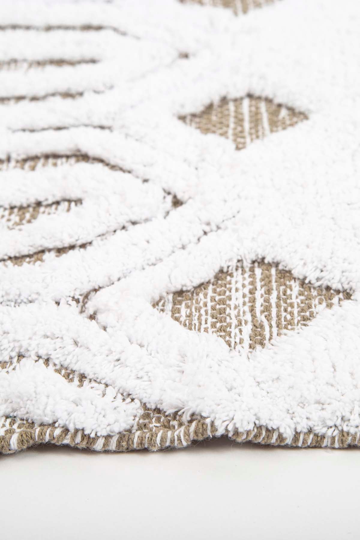 Irya-Sherry Tekli Banyo Paspası %100 Pamuk 70x110 Bej-Paspas-5-Milagron.com