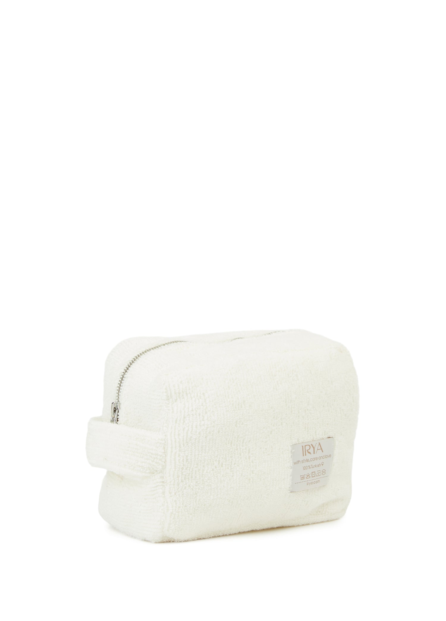 İRYA-Solena %100 Pamuk Havlu Bakım çantası Ekru-Makyaj Çantası-4-Milagron.com