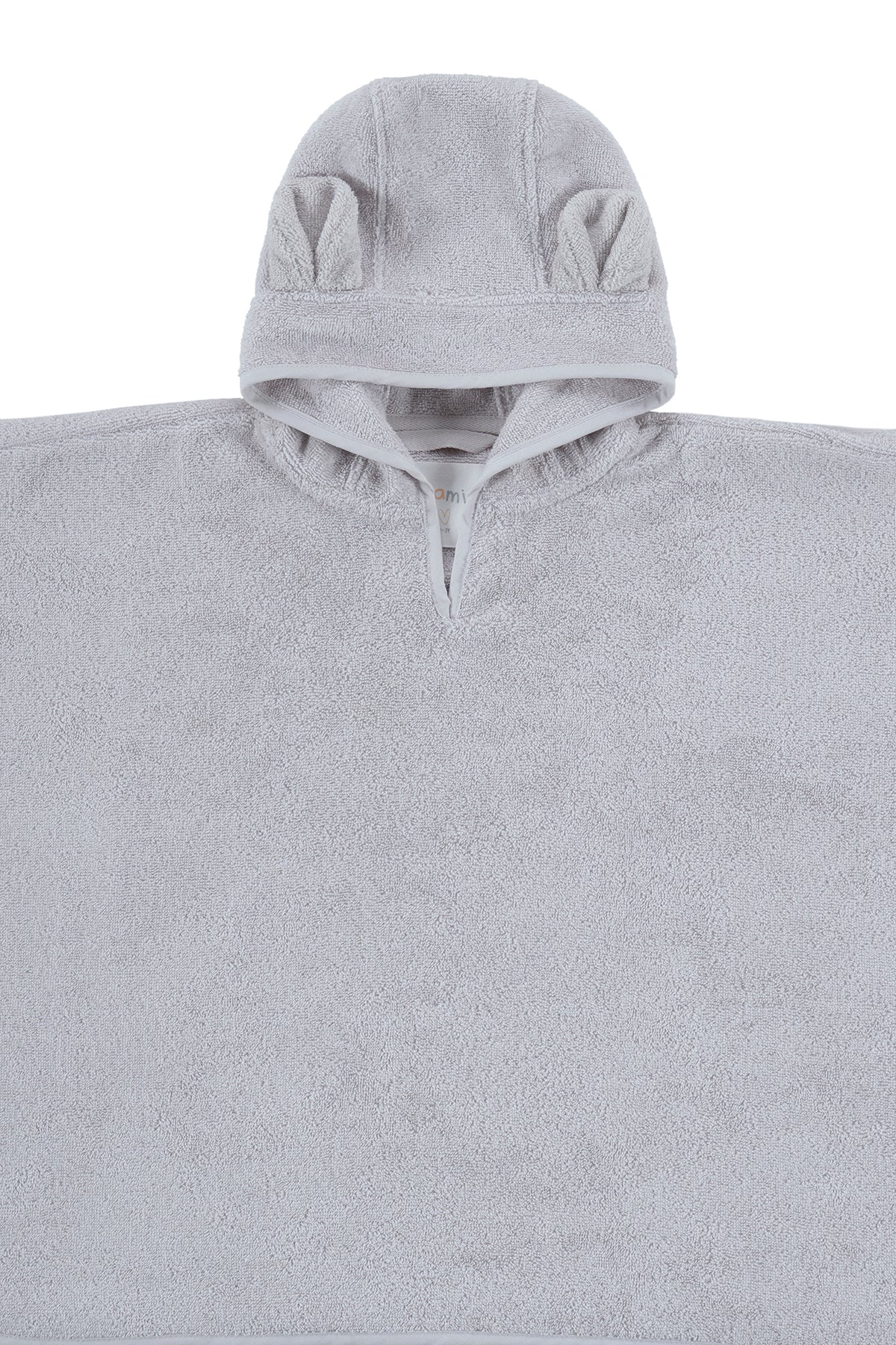 Irya-Tiny Bear Organik Pamuk Çocuk Panço Gri-Havlu & Peştamal-5-Milagron.com