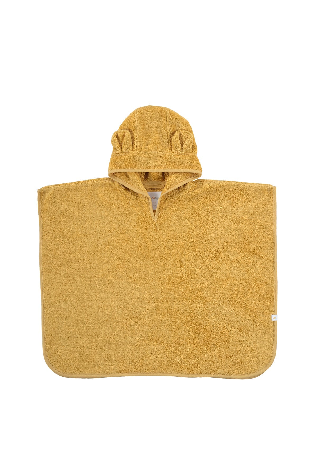 Irya-Tiny Bear Organik Pamuk Çocuk Panço Hardal-Havlu & Peştamal-2-Milagron.com