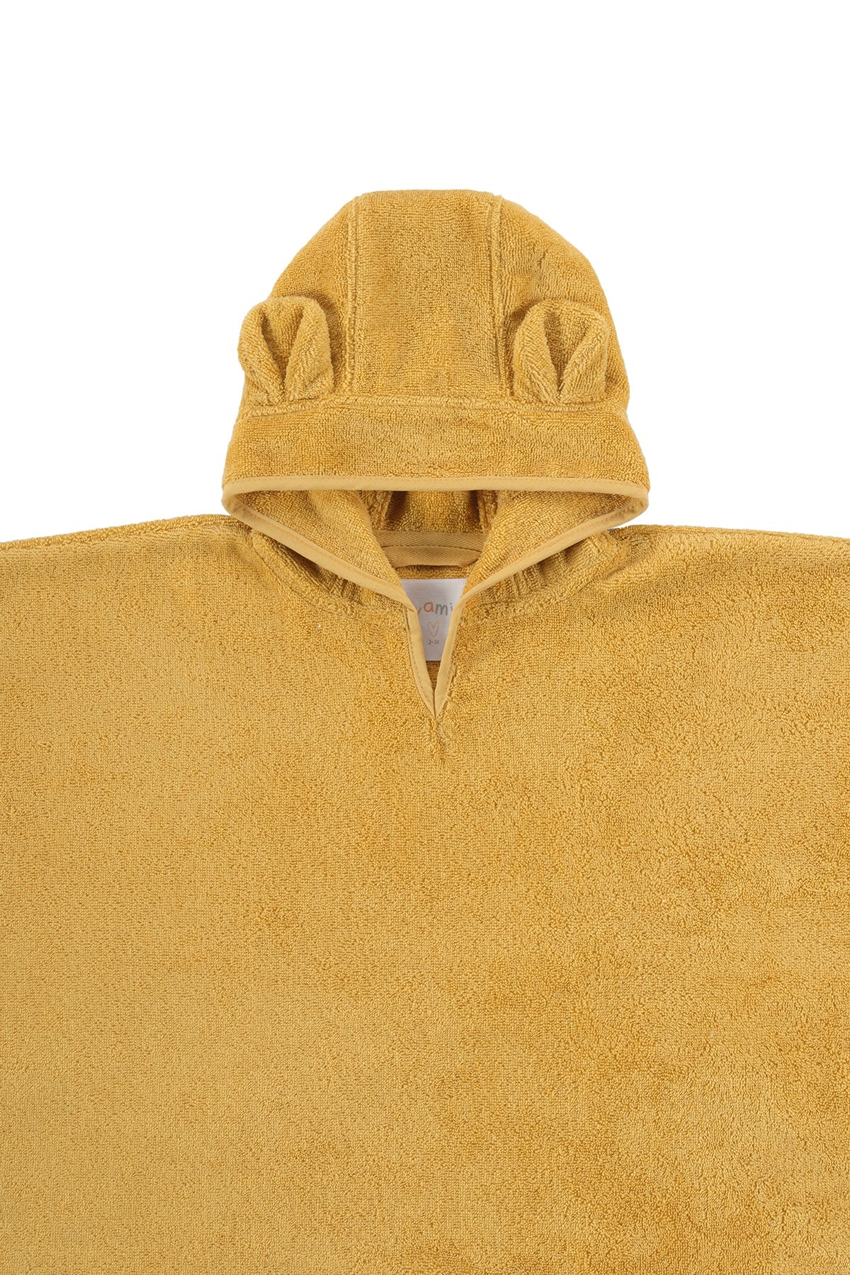 Irya-Tiny Bear Organik Pamuk Çocuk Panço Hardal-Havlu & Peştamal-6-Milagron.com