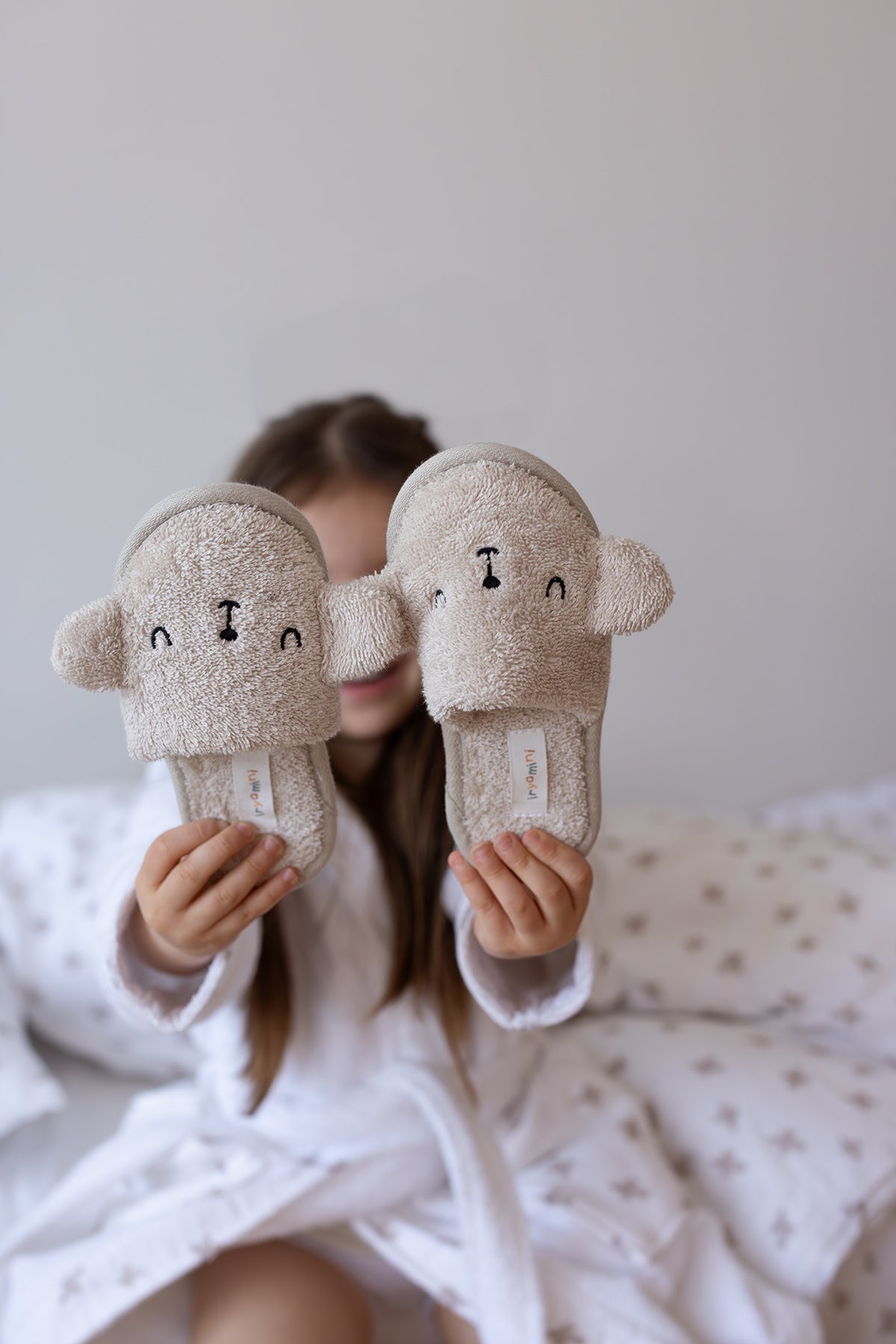 Irya-Tiny Bear Organik Pamuk Çocuk Terliği-Sandalet & Terlik-1-Milagron.com