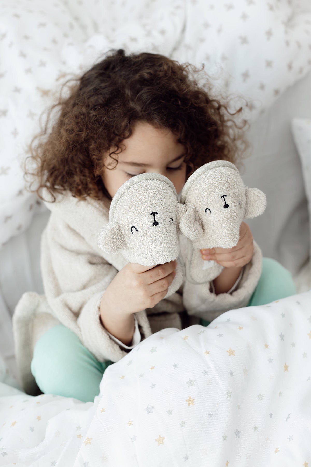 Irya-Tiny Bear Organik Pamuk Çocuk Terliği-Sandalet & Terlik-3-Milagron.com