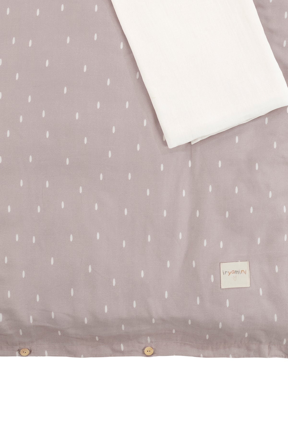 Irya-Tiny Bear Organik Pamuk Müslin Çocuk Nevresim Takımı Bej-Nevresim Takımı-5-Milagron.com