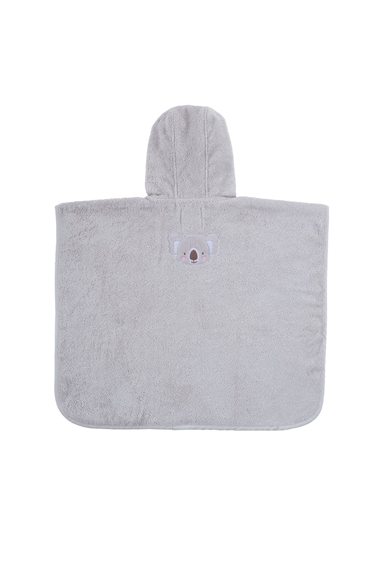 Irya-Tiny Koala Organik Pamuk Nakışlı Çocuk Panço Gri-Havlu & Peştamal-5-Milagron.com