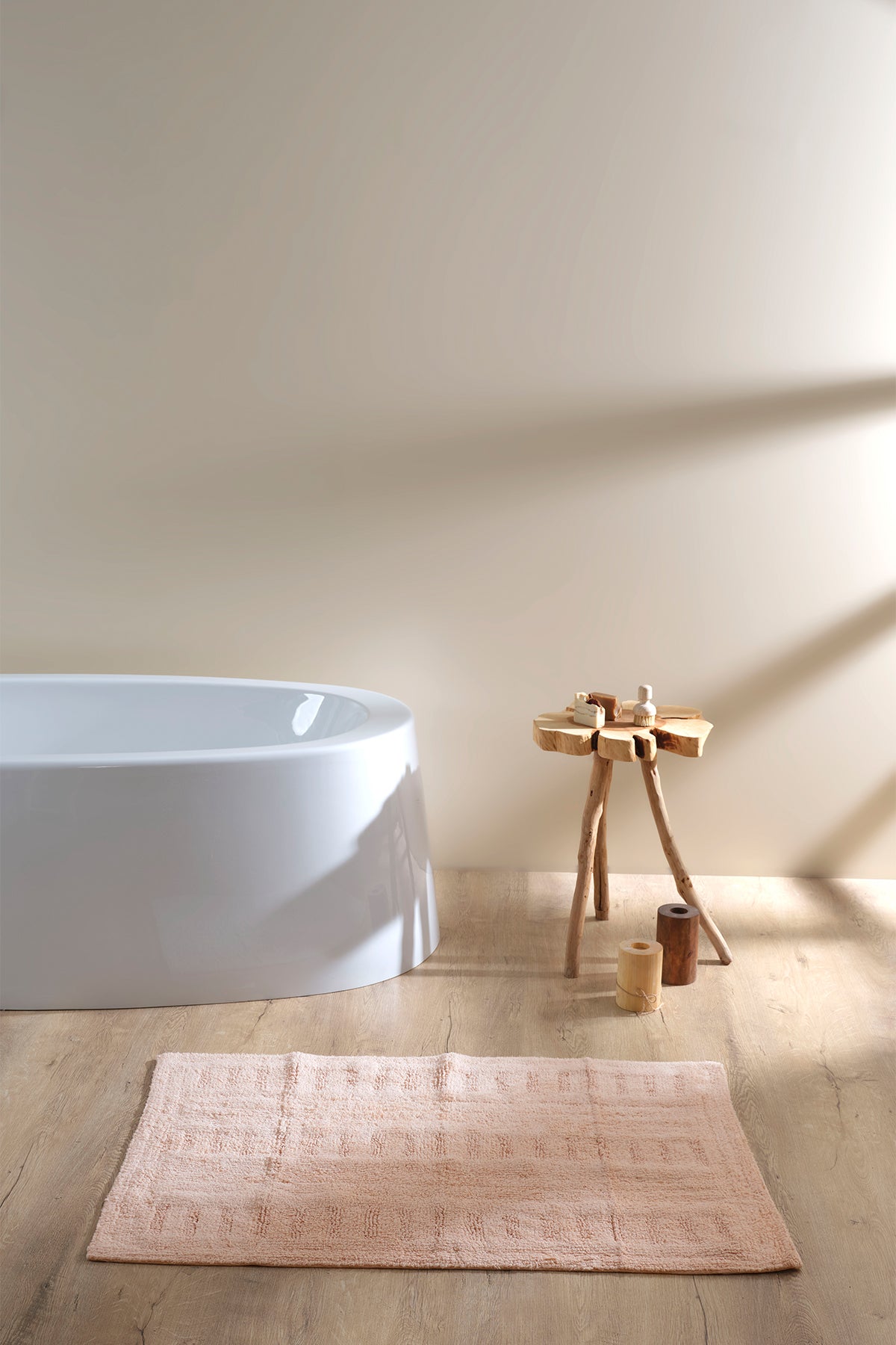 Irya-Togo Tekli Banyo Paspası %100 Pamuk 70x110 Somon-Paspas-1-Milagron.com