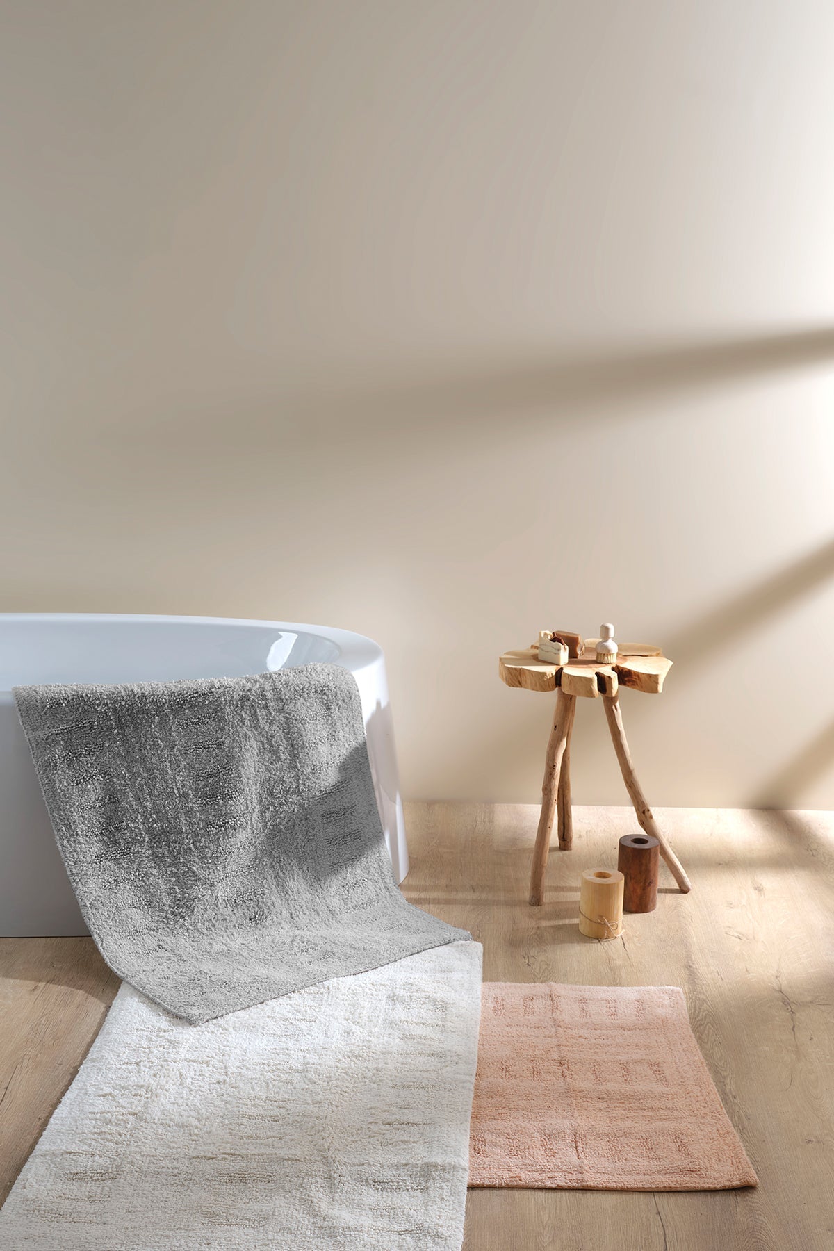 Irya-Togo Tekli Banyo Paspası %100 Pamuk 70x110 Somon-Paspas-5-Milagron.com