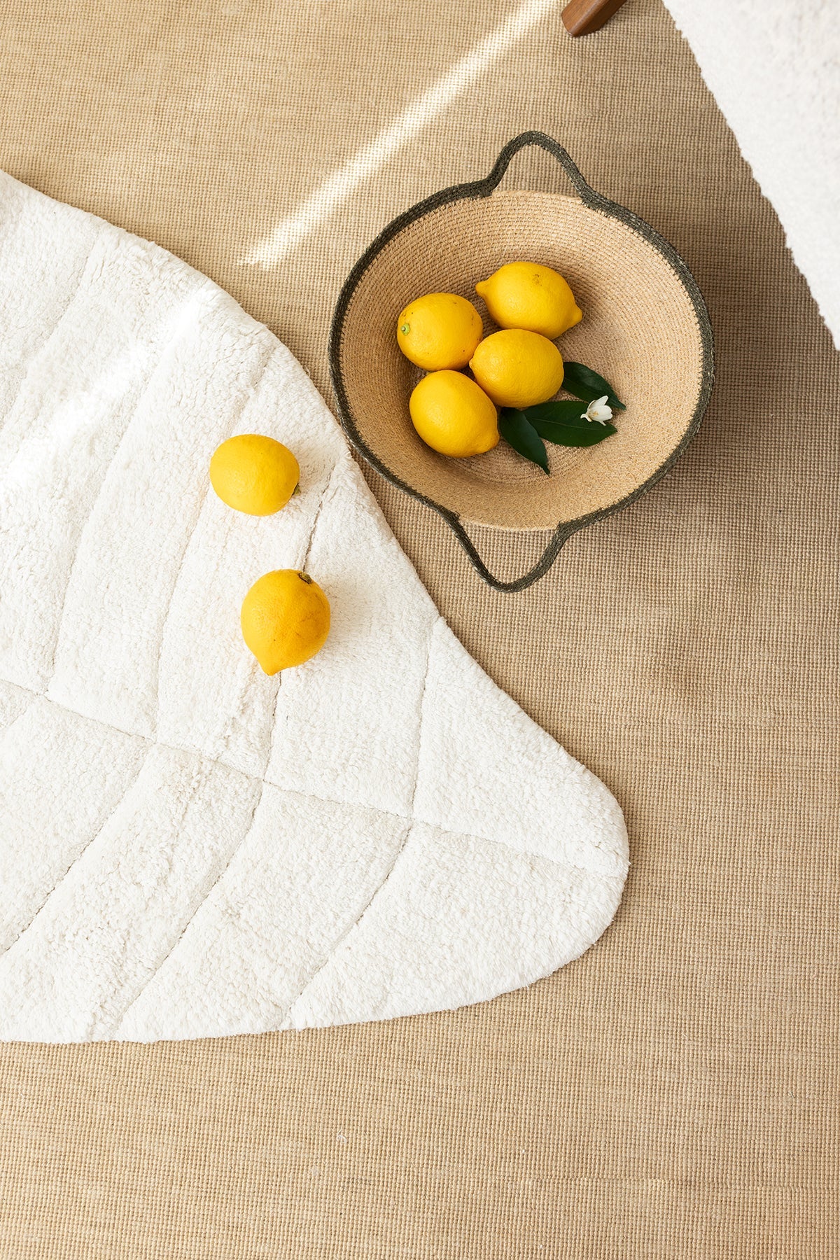 Irya-Tropic Tekli Banyo Paspası %100 Pamuk 70x110 Ekru-Paspas-3-Milagron.com