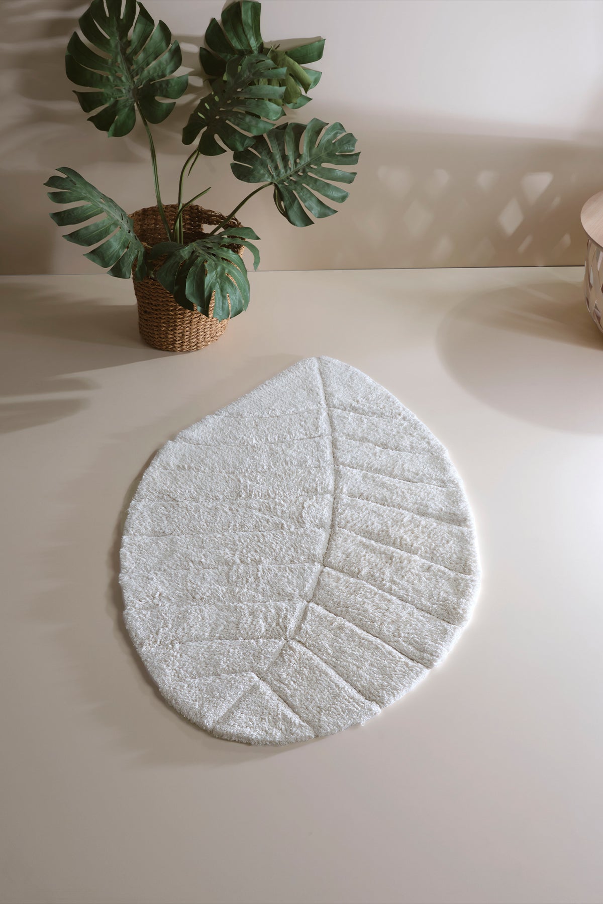 Irya-Tropic Tekli Banyo Paspası %100 Pamuk 70x110 Ekru-Paspas-7-Milagron.com