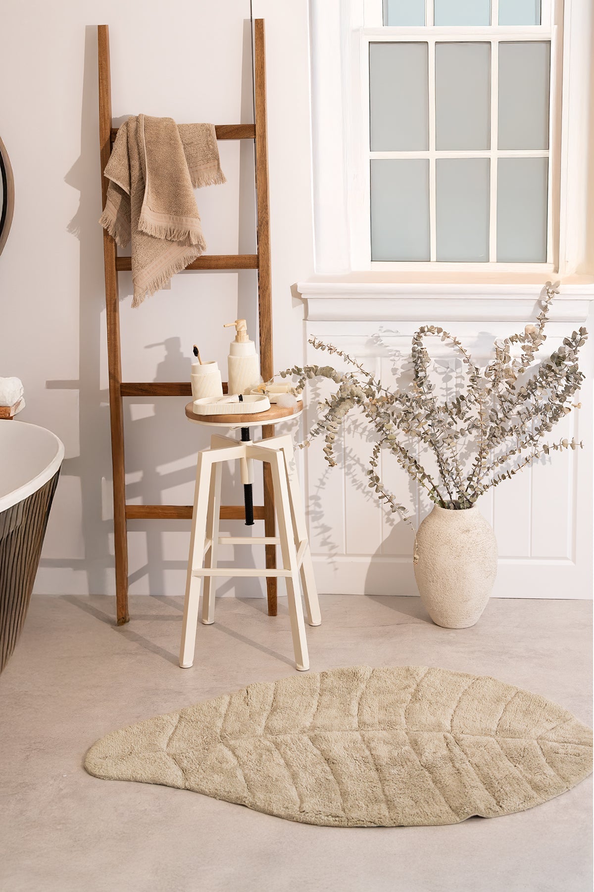 Irya-Tropic Tekli Banyo Paspası %100 Pamuk 70x110 Mint-Paspas-4-Milagron.com