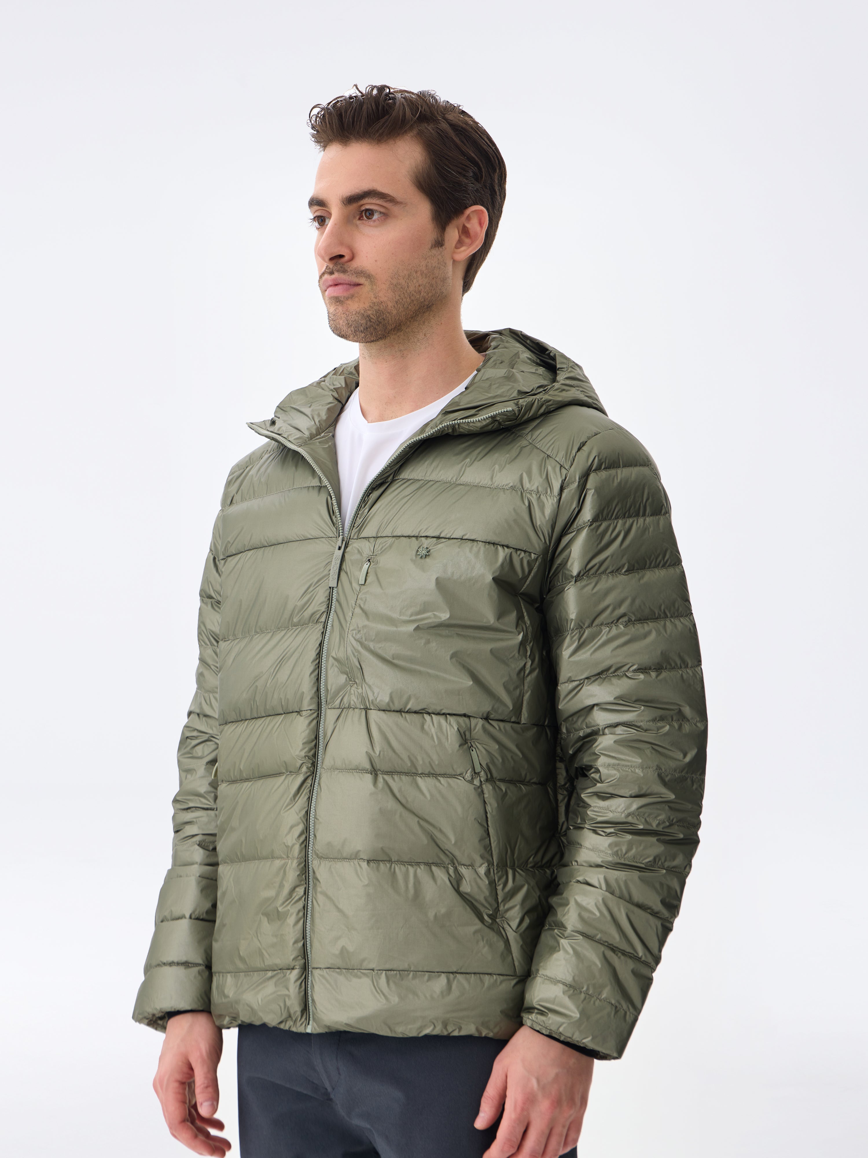 Hooded Bold Down Ceket