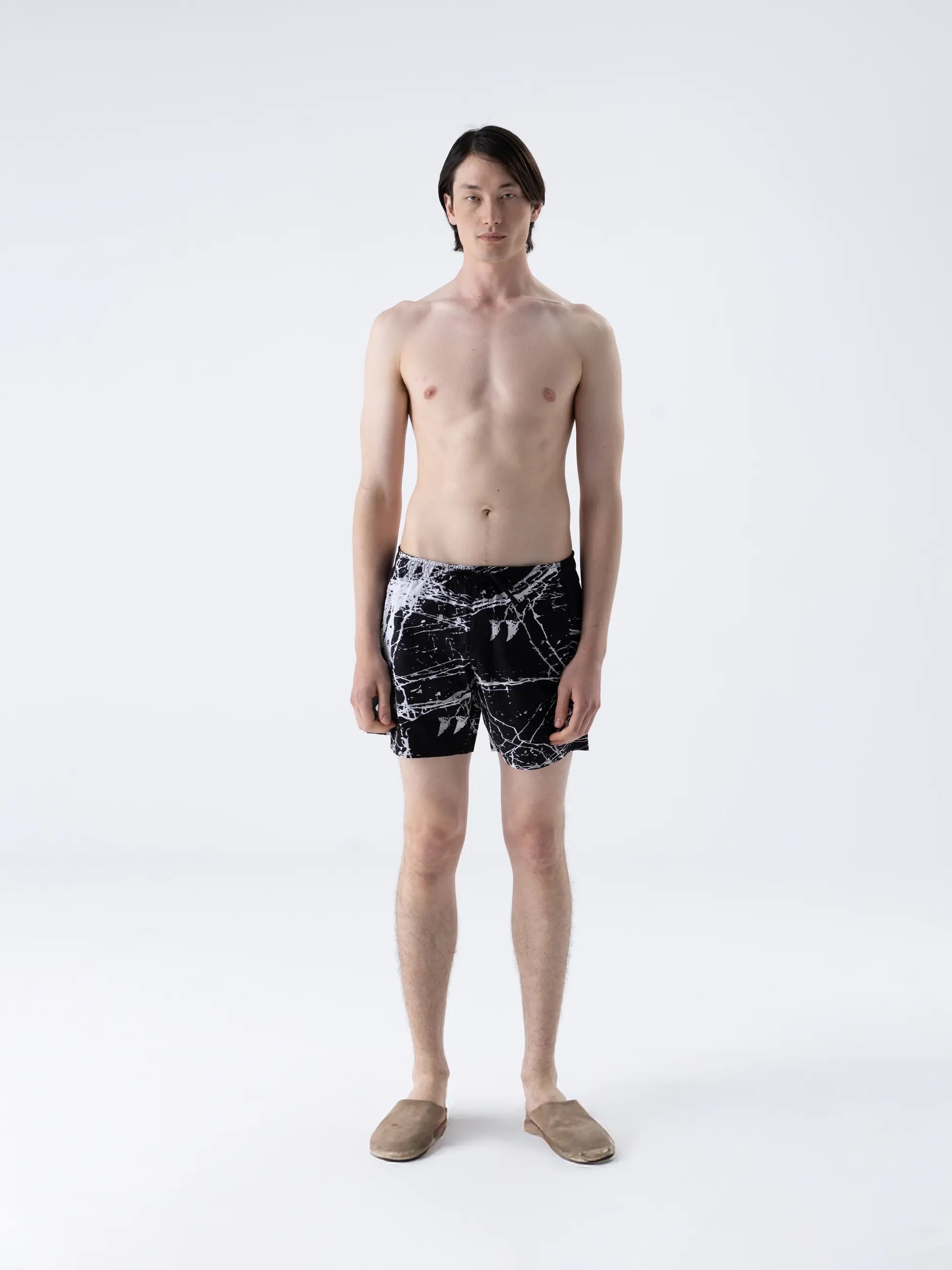 Isaora-Marble Baskili Deni̇z şortu-10-Milagron.com