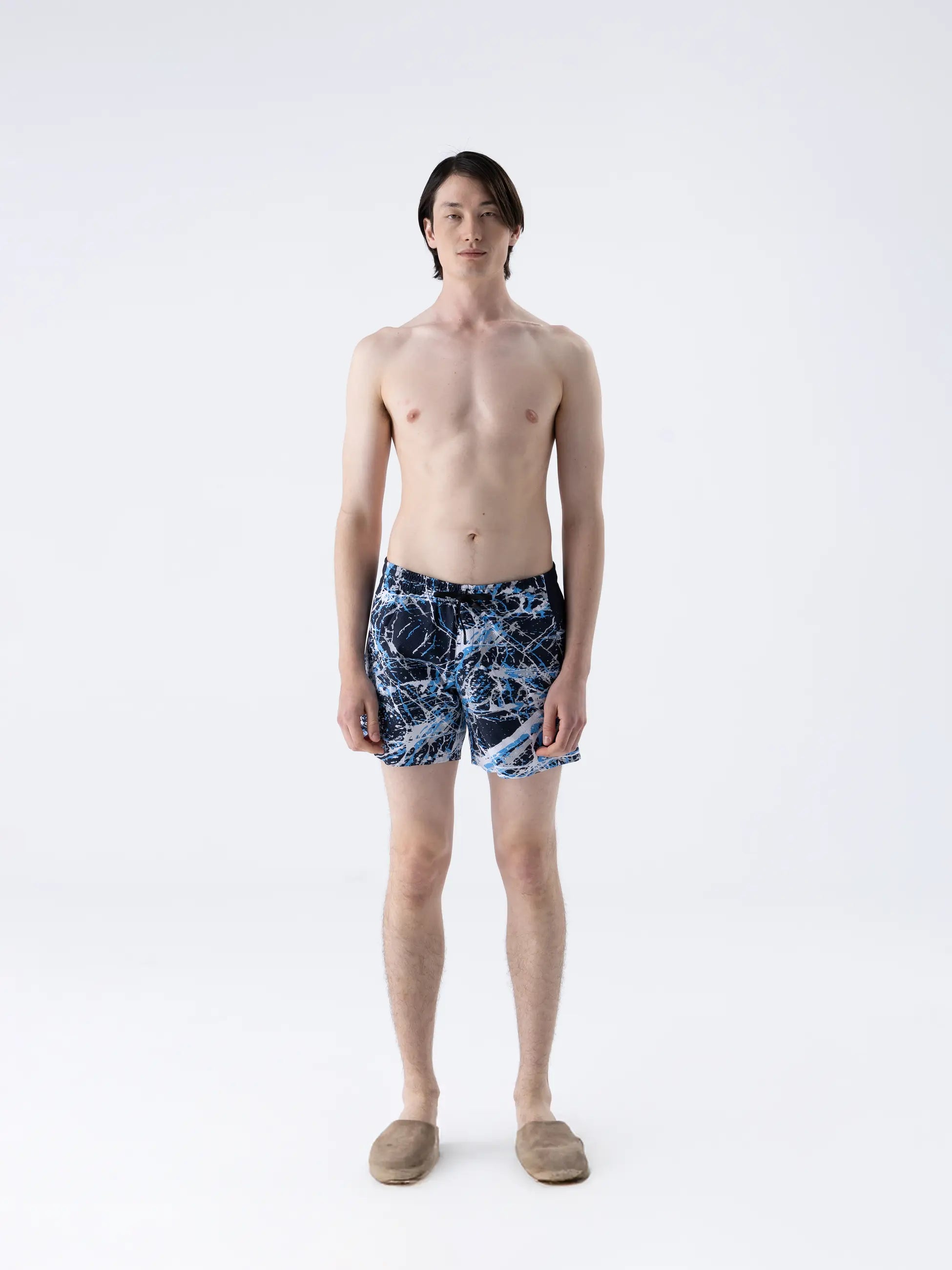 Isaora-Marble Baskili Deni̇z şortu-5-Milagron.com