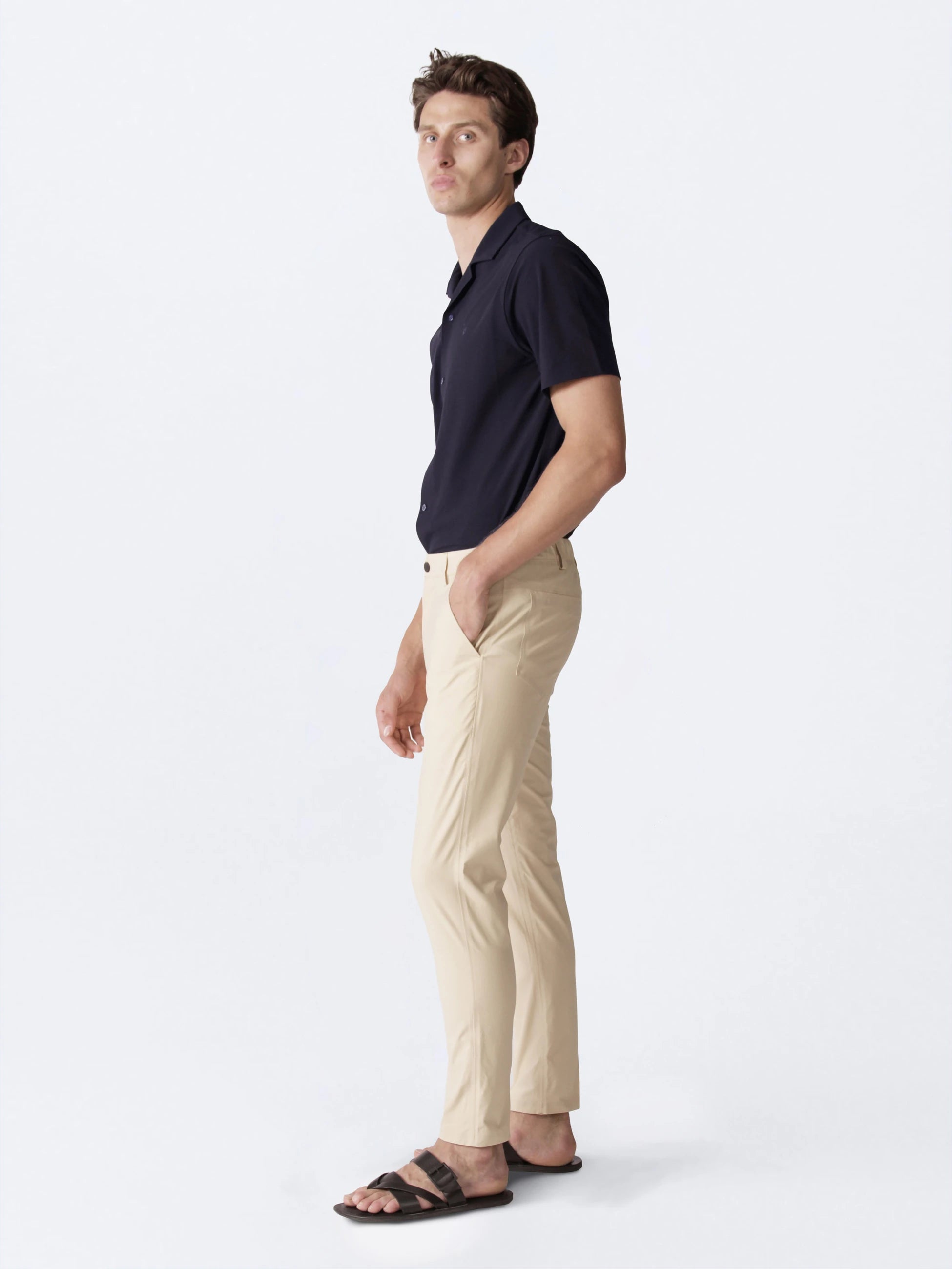 Isaora-Spirit Tekni̇k Kumaş Chino Pantolon-3-Milagron.com