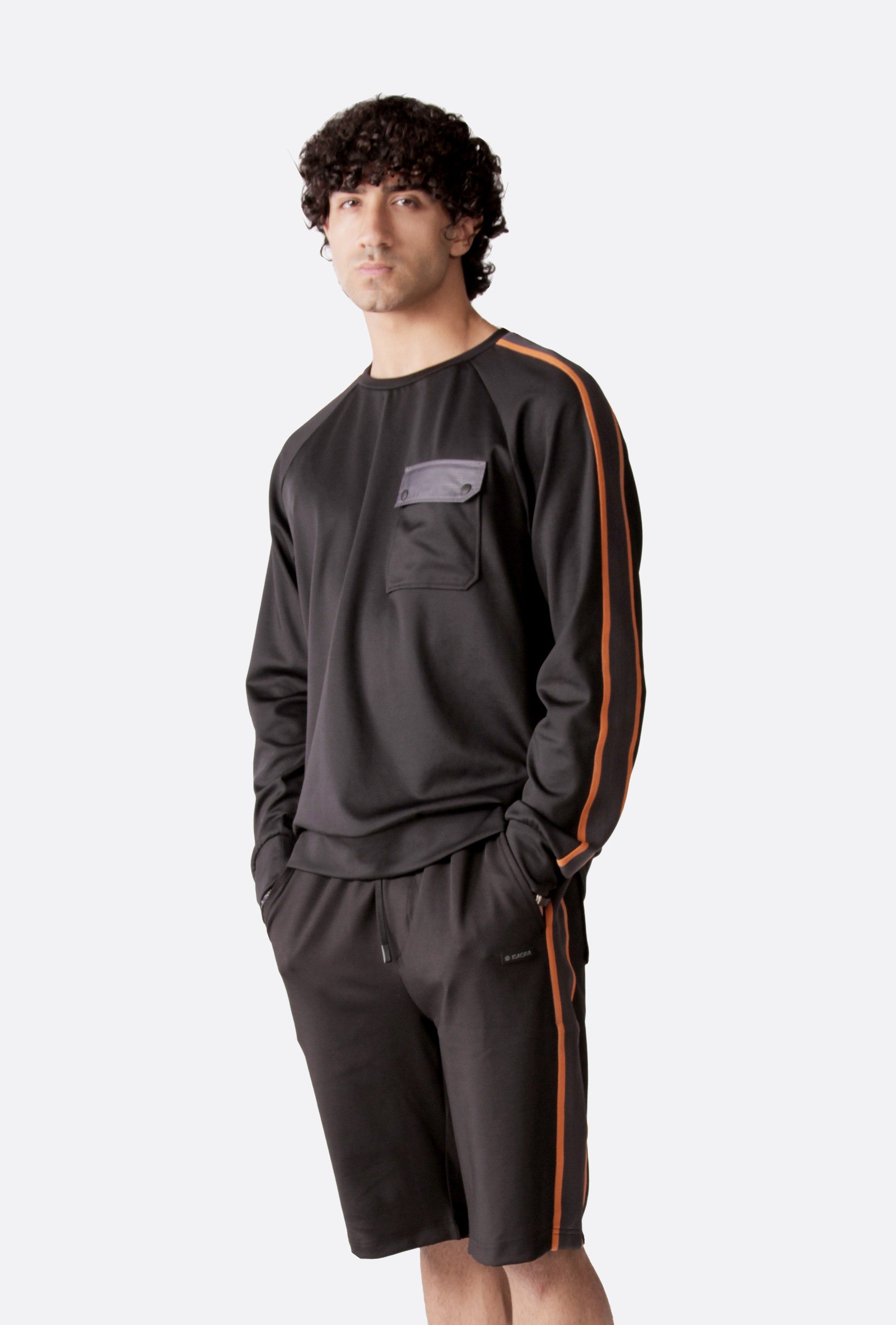 Isaora-Stripe Crew Neck Sweat-Sweatshirts & Hoodies-1-Milagron.com