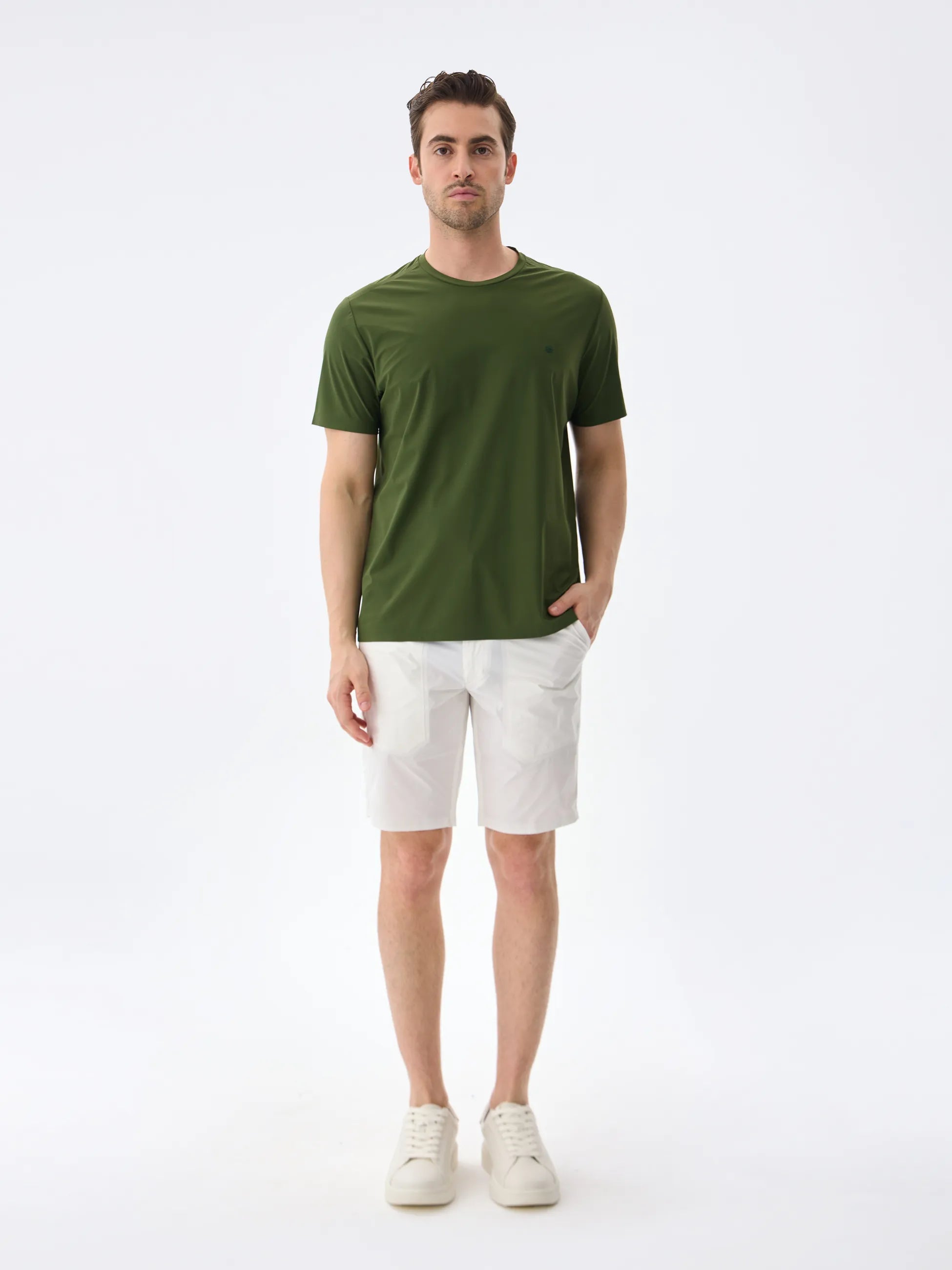 Isaora-Super Crew Kisa Kollu Ti̇şört-24-Milagron.com