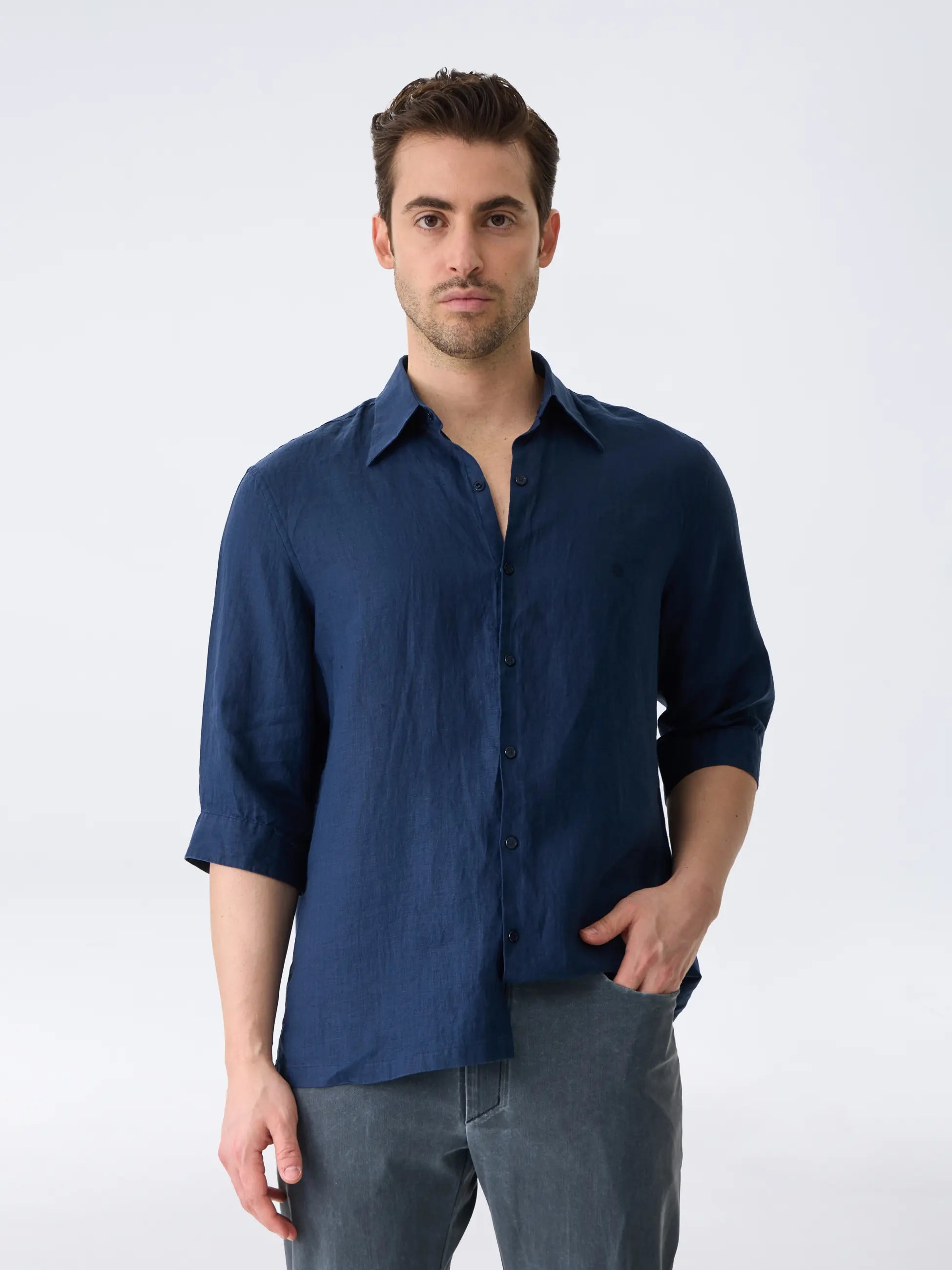 Isaora-The Linen Shirt 3/4-11-Milagron.com