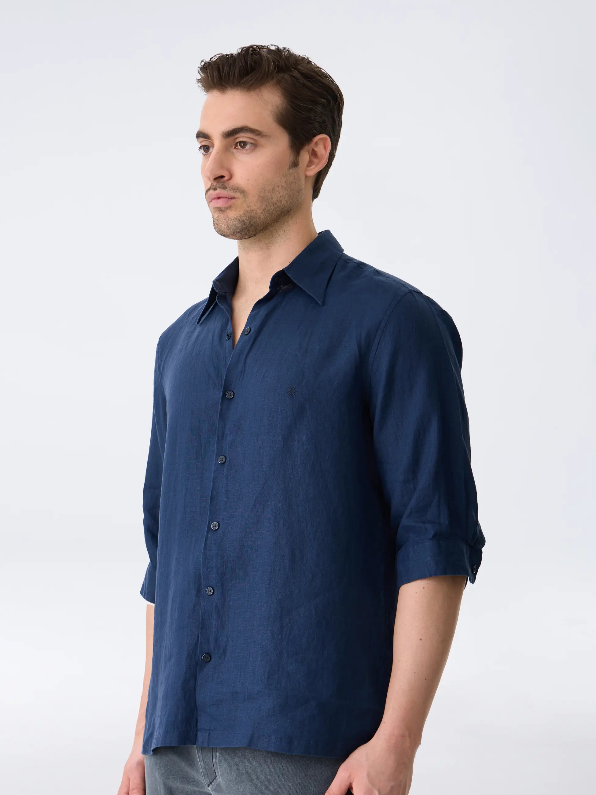 Isaora-The Linen Shirt 3/4-12-Milagron.com