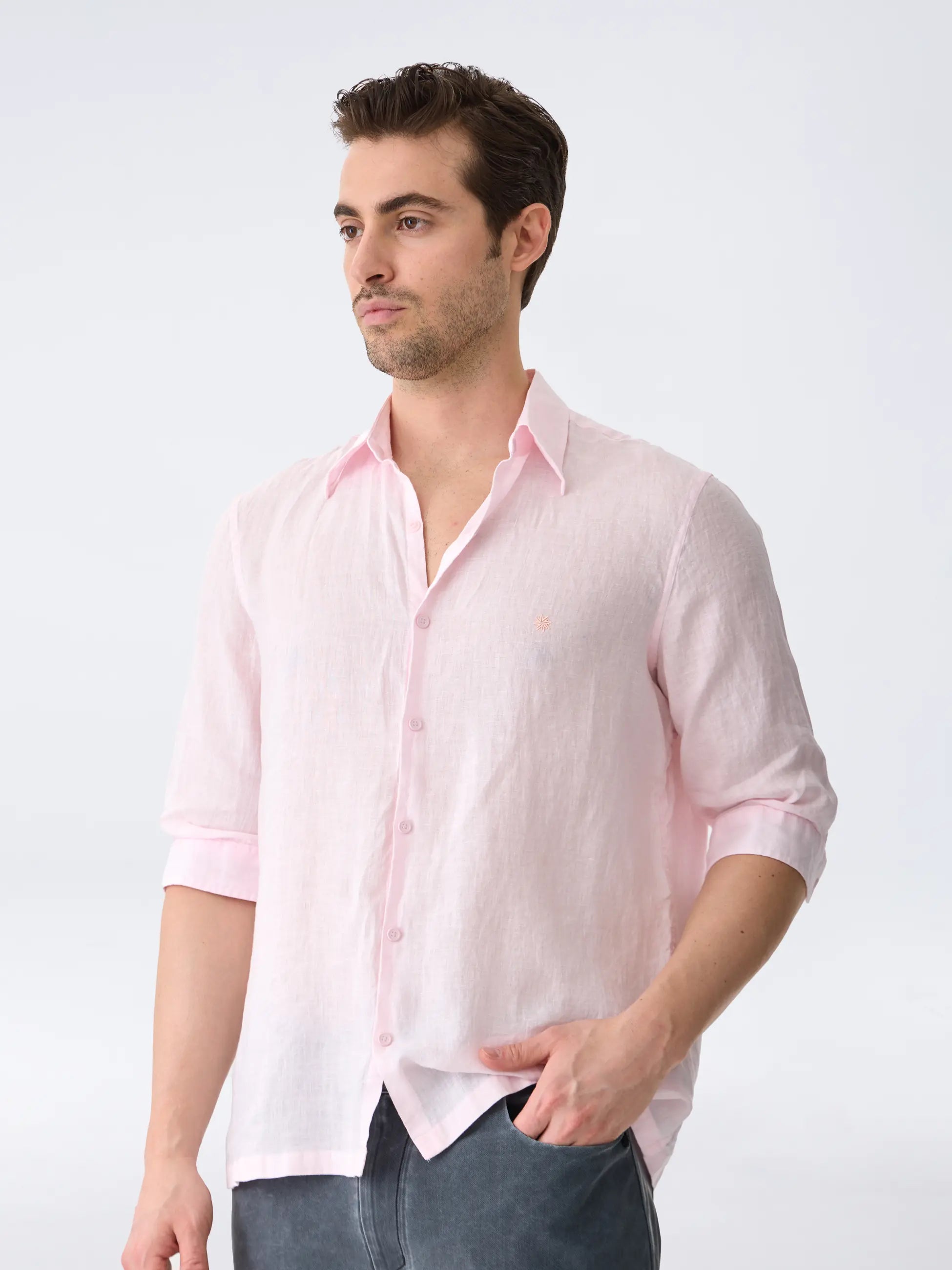 Isaora-The Linen Shirt 3/4-16-Milagron.com