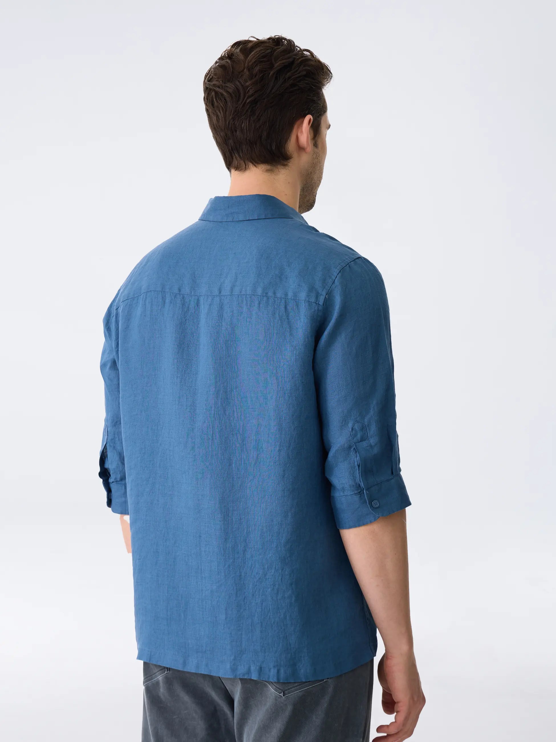 Isaora-The Linen Shirt 3/4-3-Milagron.com