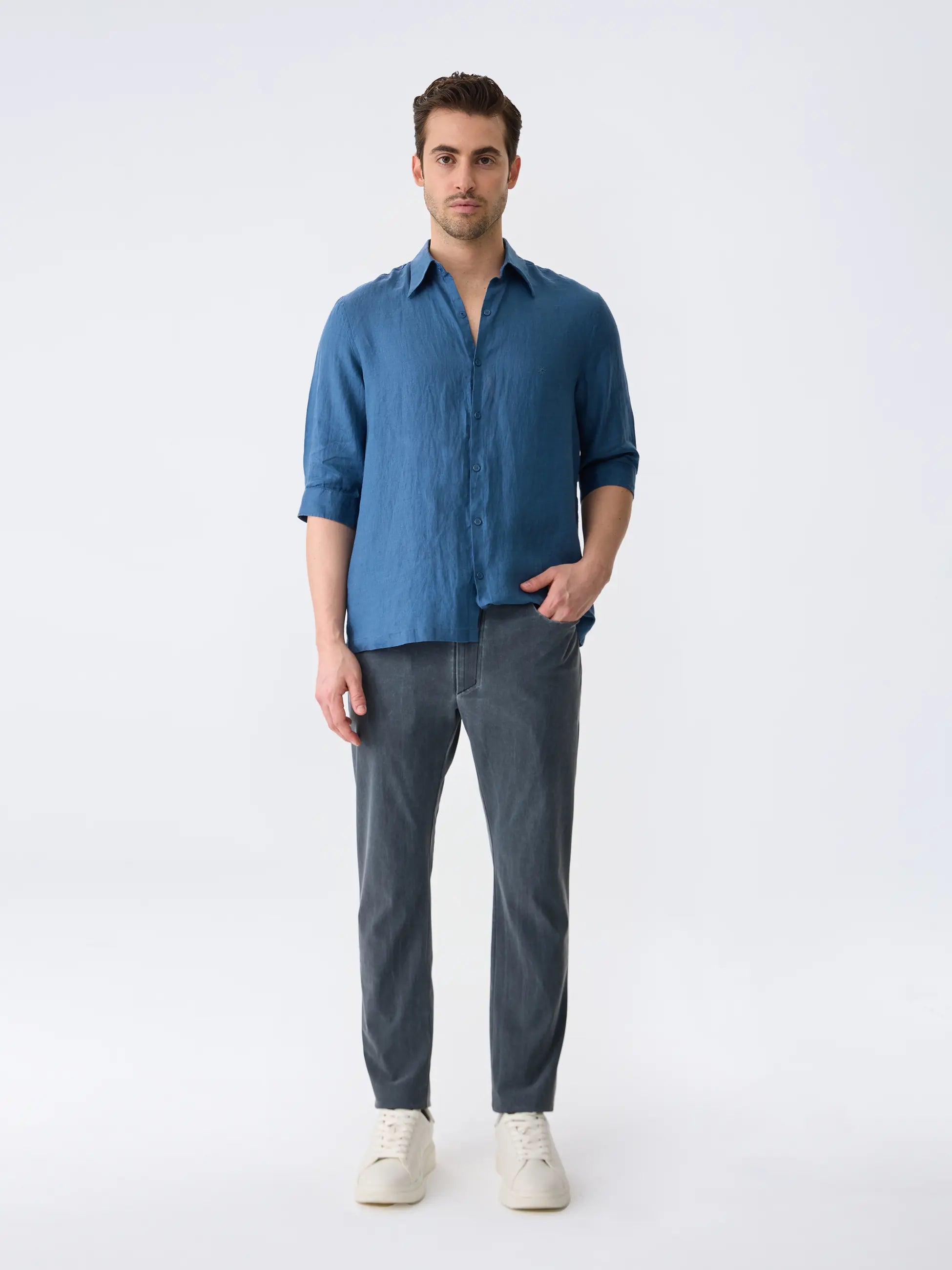 Isaora-The Linen Shirt 3/4-5-Milagron.com
