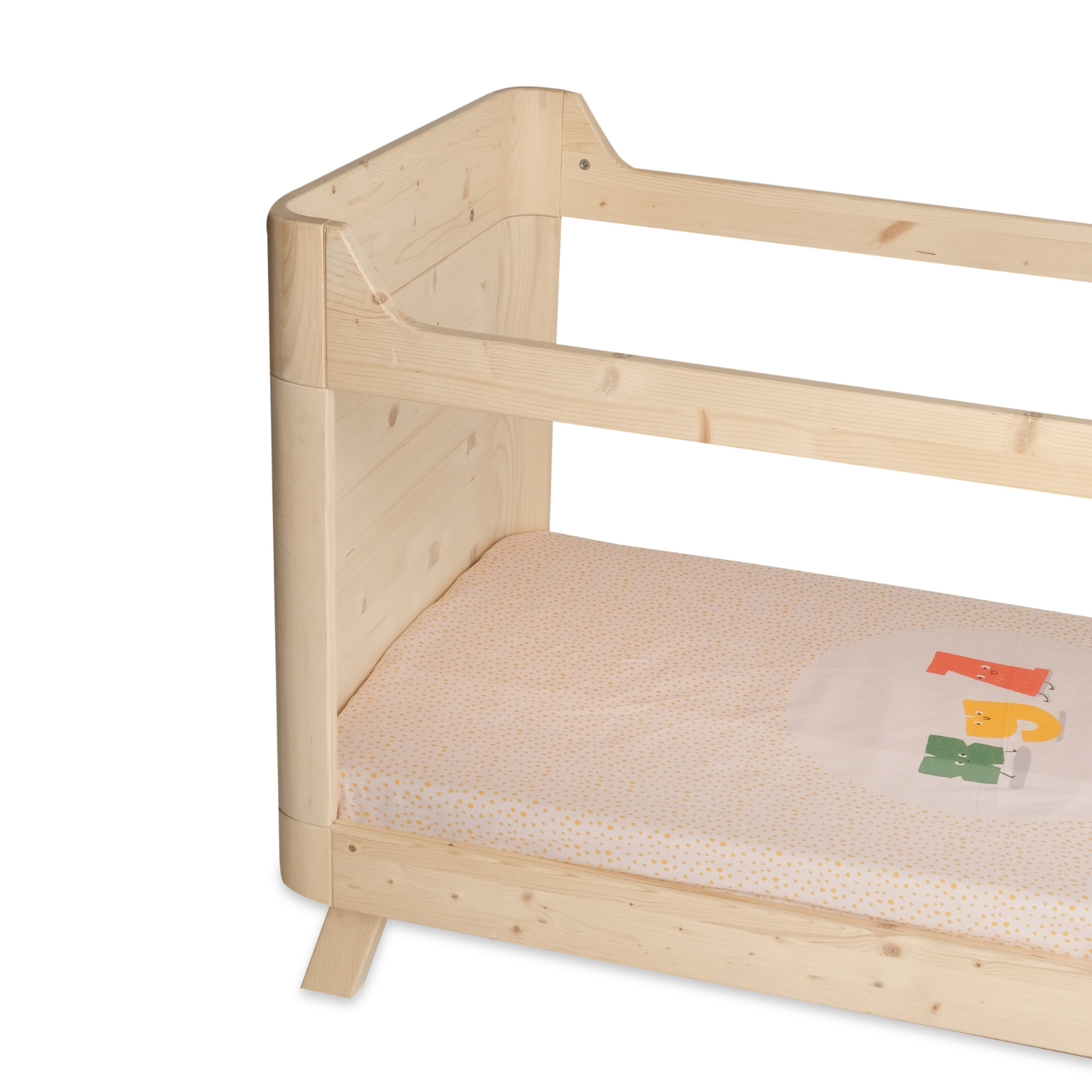 Alphabed Pamuk Saten Çok Renkli Bebek Çarşaf Seti 80X140Cm