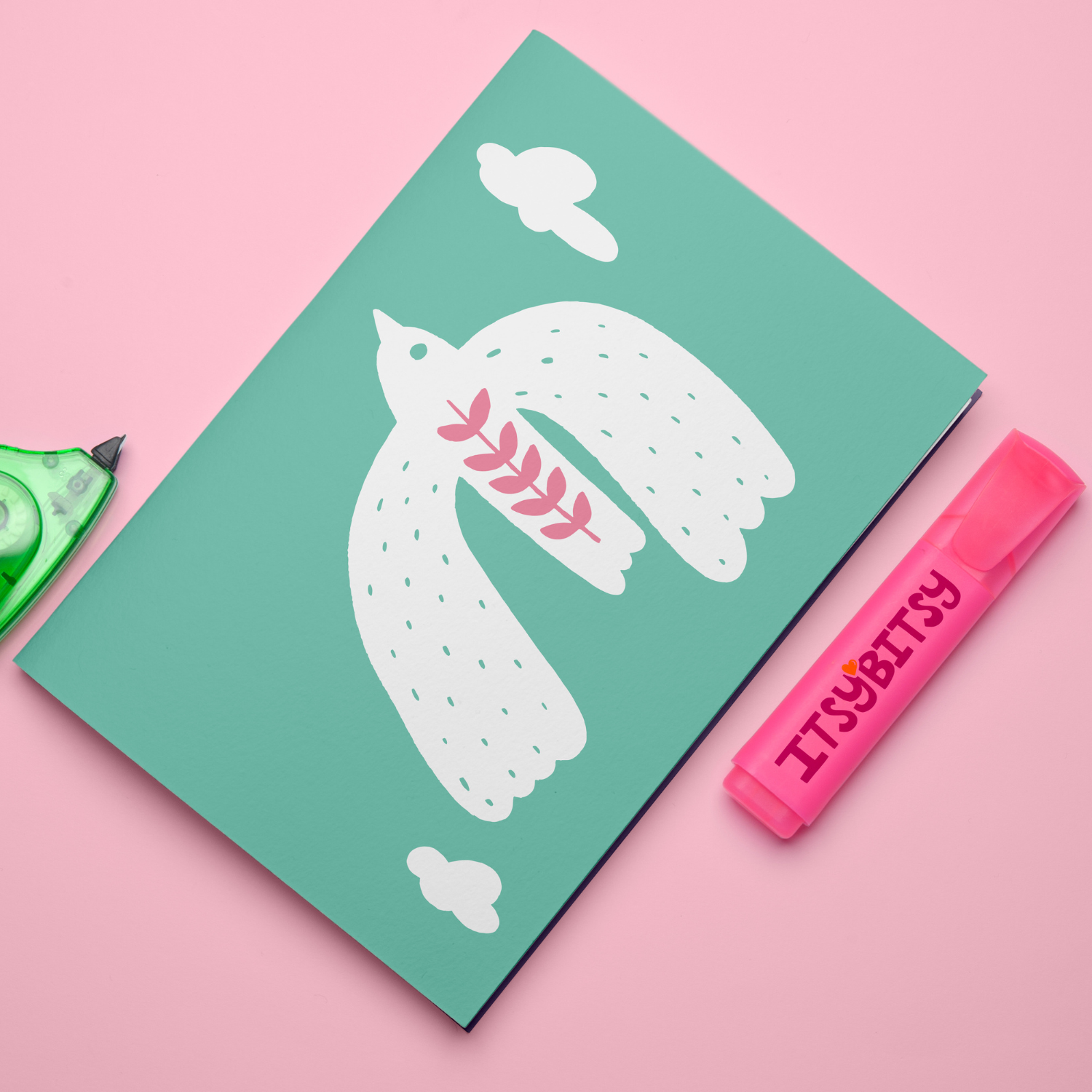 Bird Of Life Defter Ve Notluk Seti , Mint Yeşili