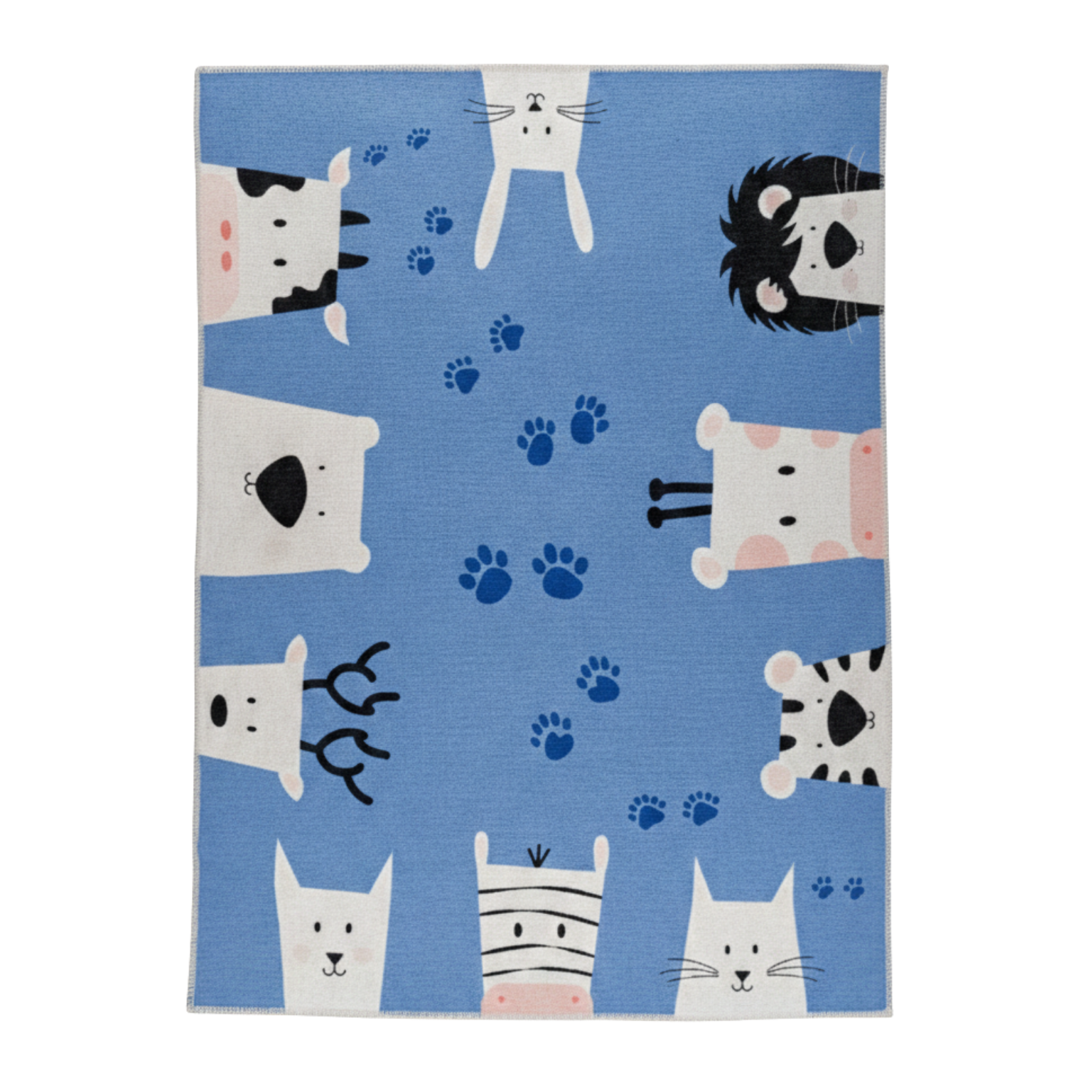 Paws And Claws Çok Renkli Yıkanabilir Çocuk Halısı - 120X160Cm