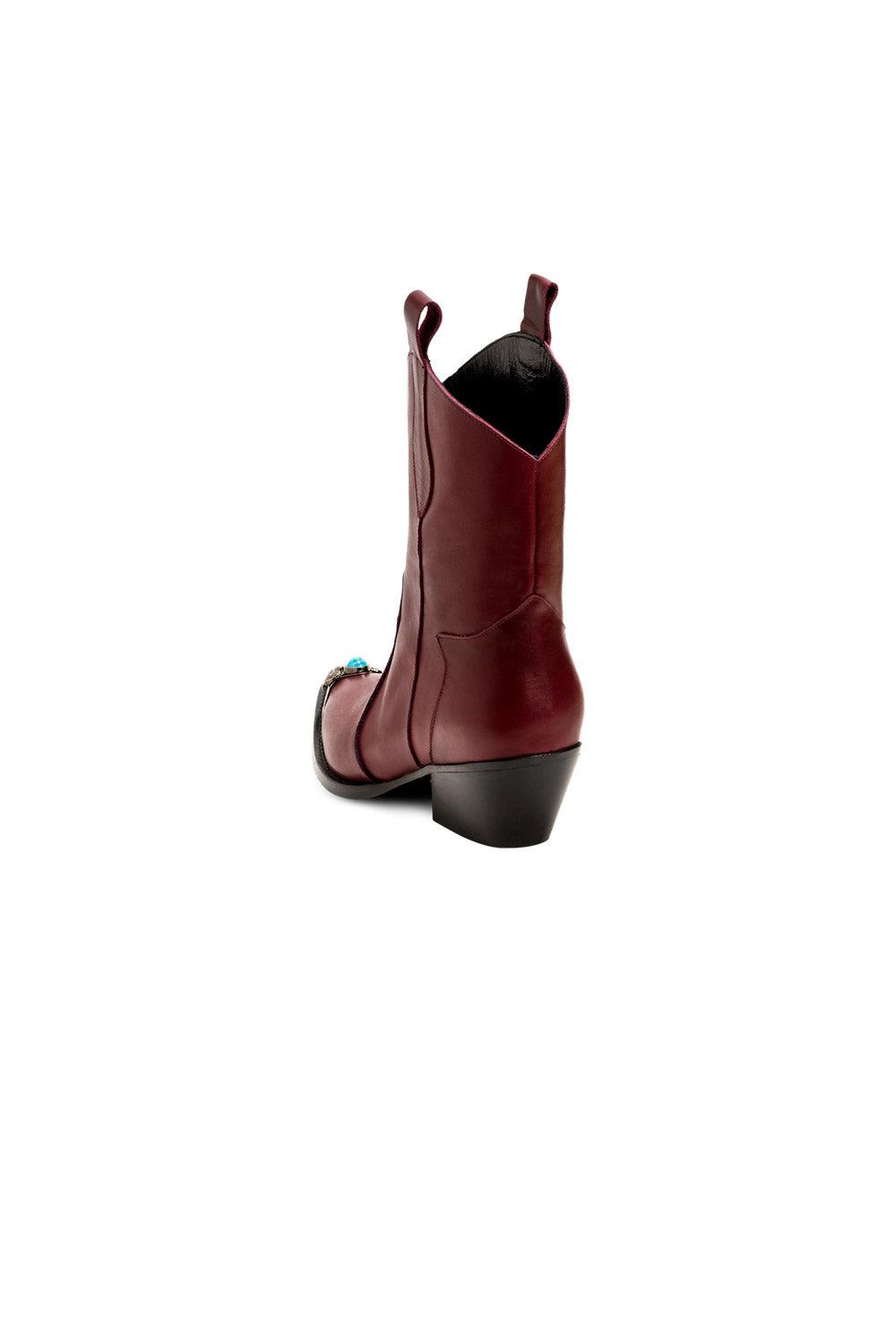 JL Twins-Aqua Ankle Boots Bordo-Bot-3-Milagron.com