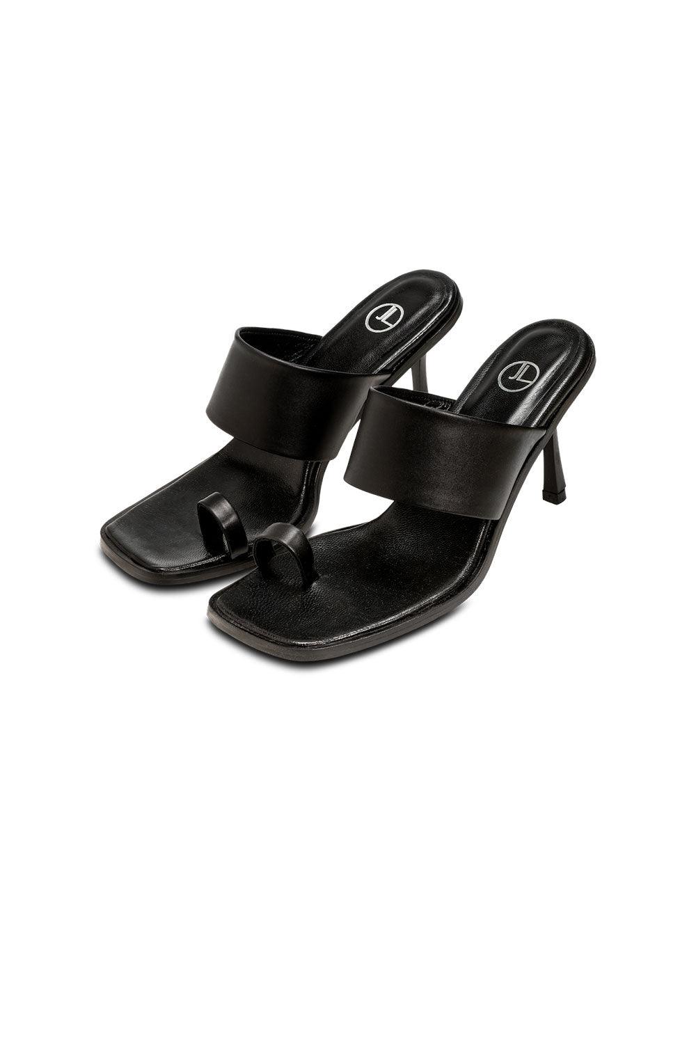 JL Twins-Eda Mules Siyah-Sandalet & Terlik-1-Milagron.com