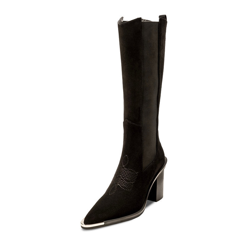 JL Twins-Tall Conwell Boots Black-Bot-1-Milagron.com