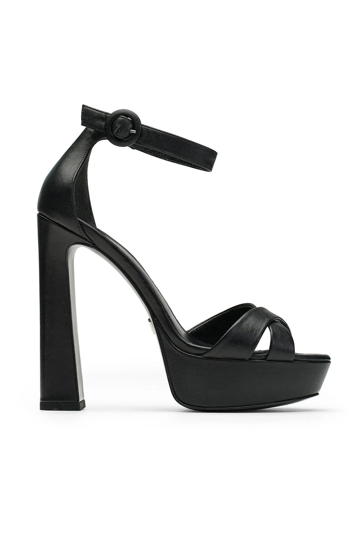 Cross Deri 14 Cm Platform Topuklu Ayakkabı
