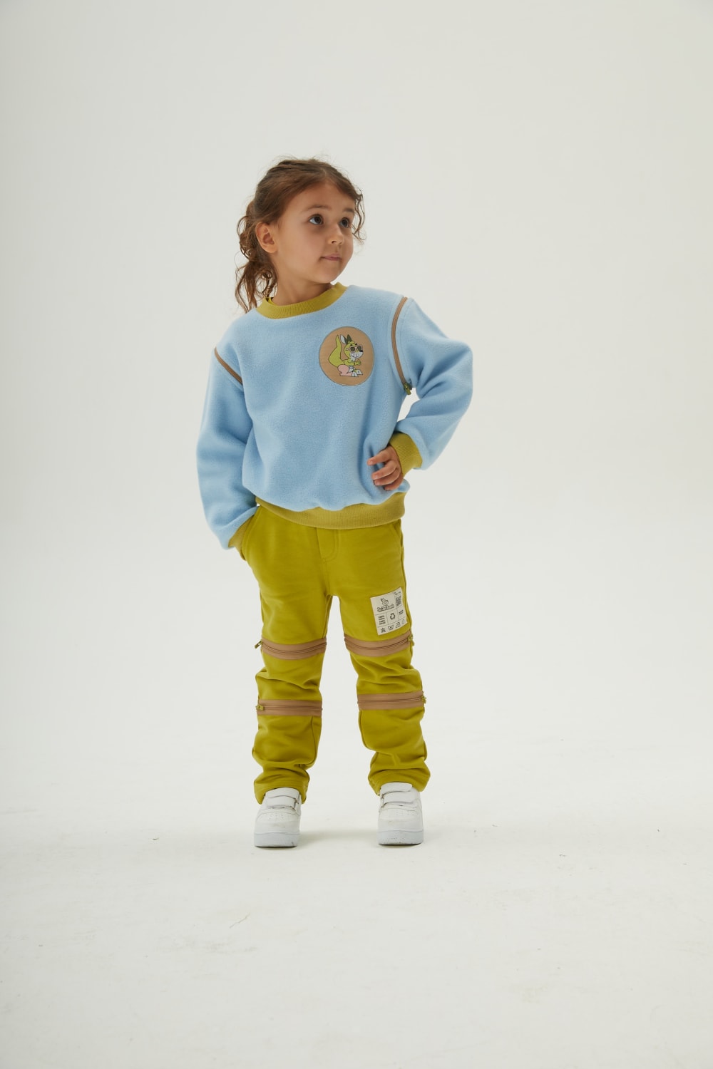 JayJayJumpie-2'si Bir Arada Dönüşebilir Çocuk Sweatshirt & Süveter | Mavi-Sweatshirts & Hoodies-6-Milagron.com