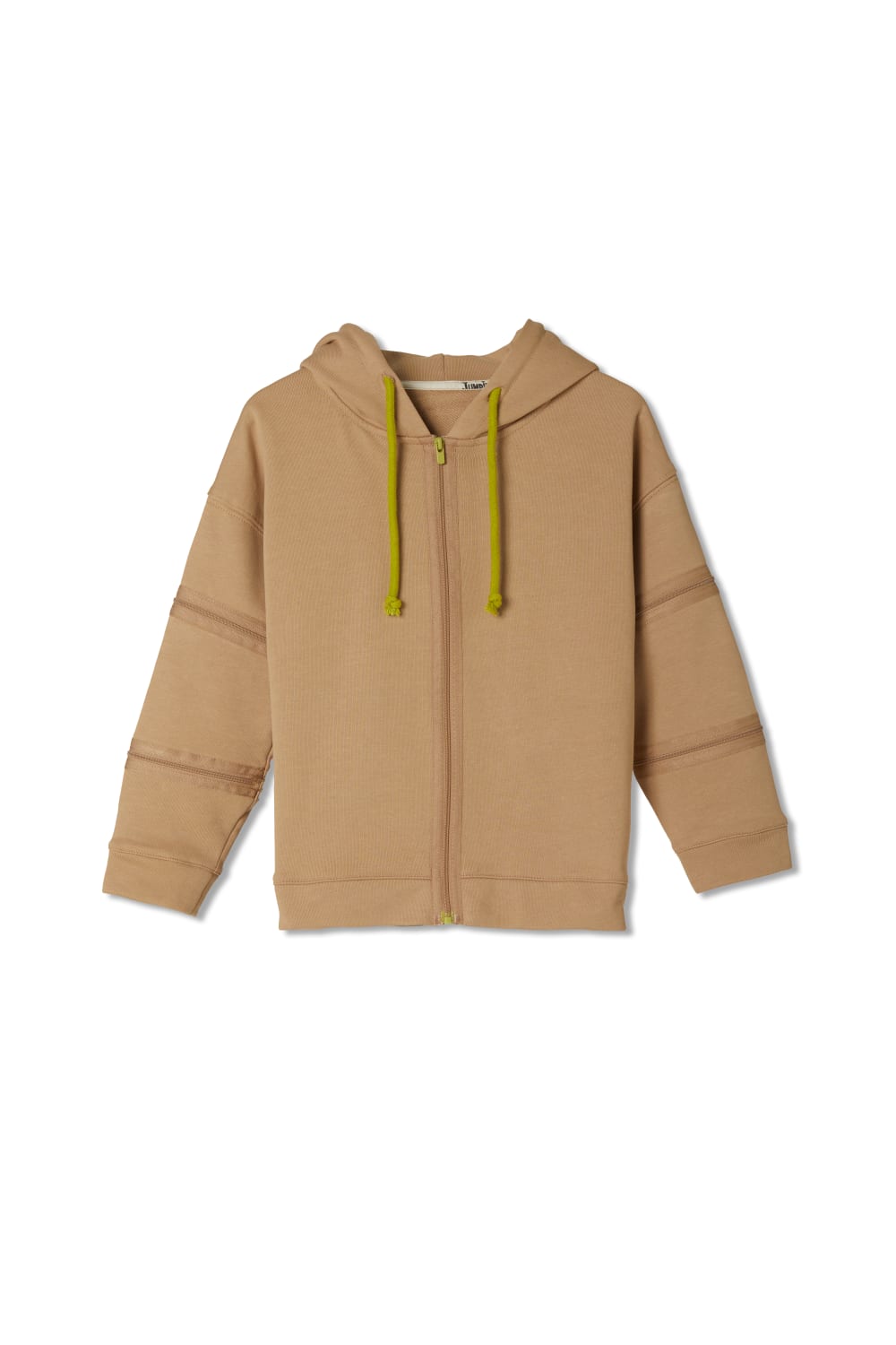 JayJayJumpie-3'ü Bir Arada Dönüşebilir Hoodie Çıkarılabilir Dirsek Parçalı Kapüşonlu Çocuk Sweatshirt | Bej-Sweatshirts & Hoodies-2-Milagron.com