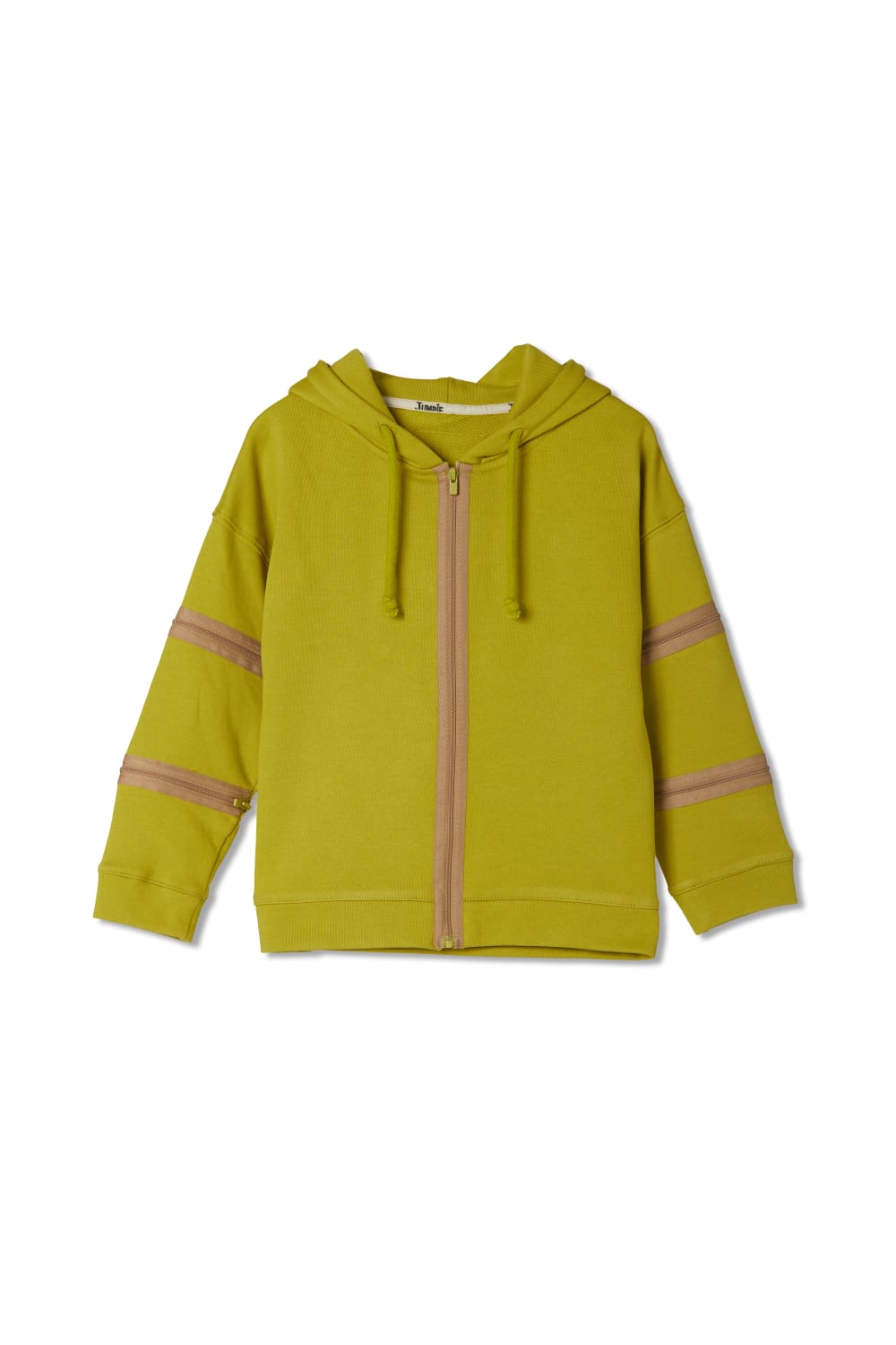 JayJayJumpie-3'ü Bir Arada Dönüşebilir Hoodie Çıkarılabilir Dirsek Parçalı Kapüşonlu Çocuk Sweatshirt | Lime-Sweatshirts & Hoodies-2-Milagron.com